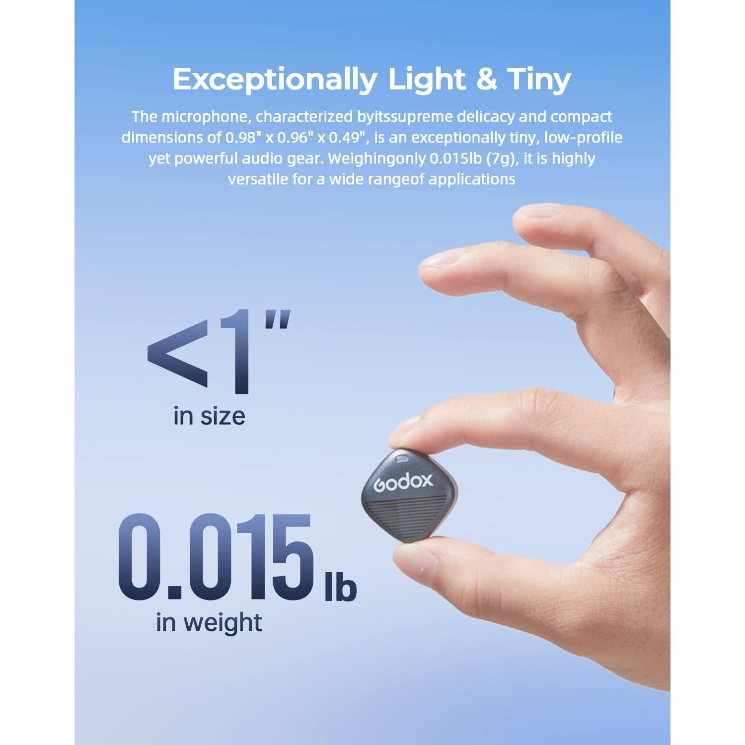 Micrófono Lavalier Inalámbrico GODOX Cube-SL Kit2 30H Batería