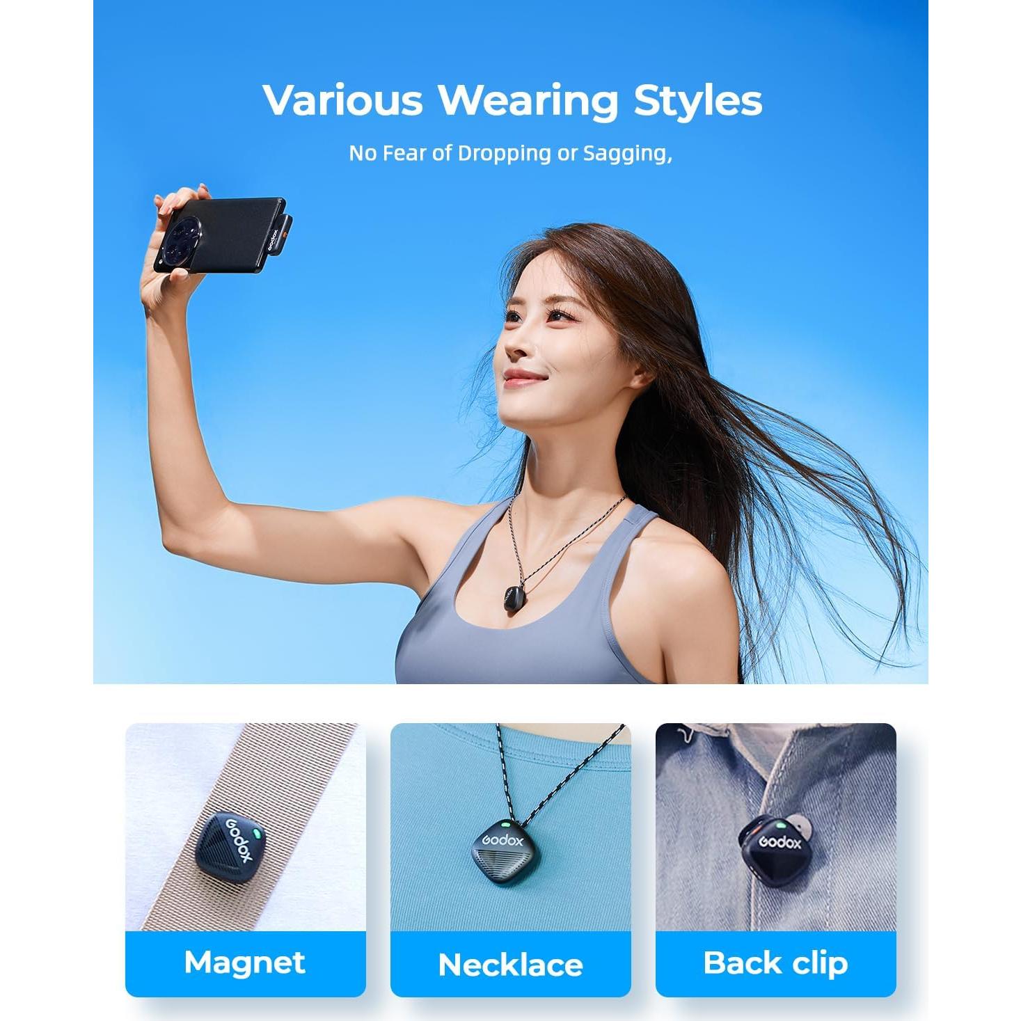 Micrófono Lavalier Inalámbrico GODOX Cube-SL Kit2 30H Batería