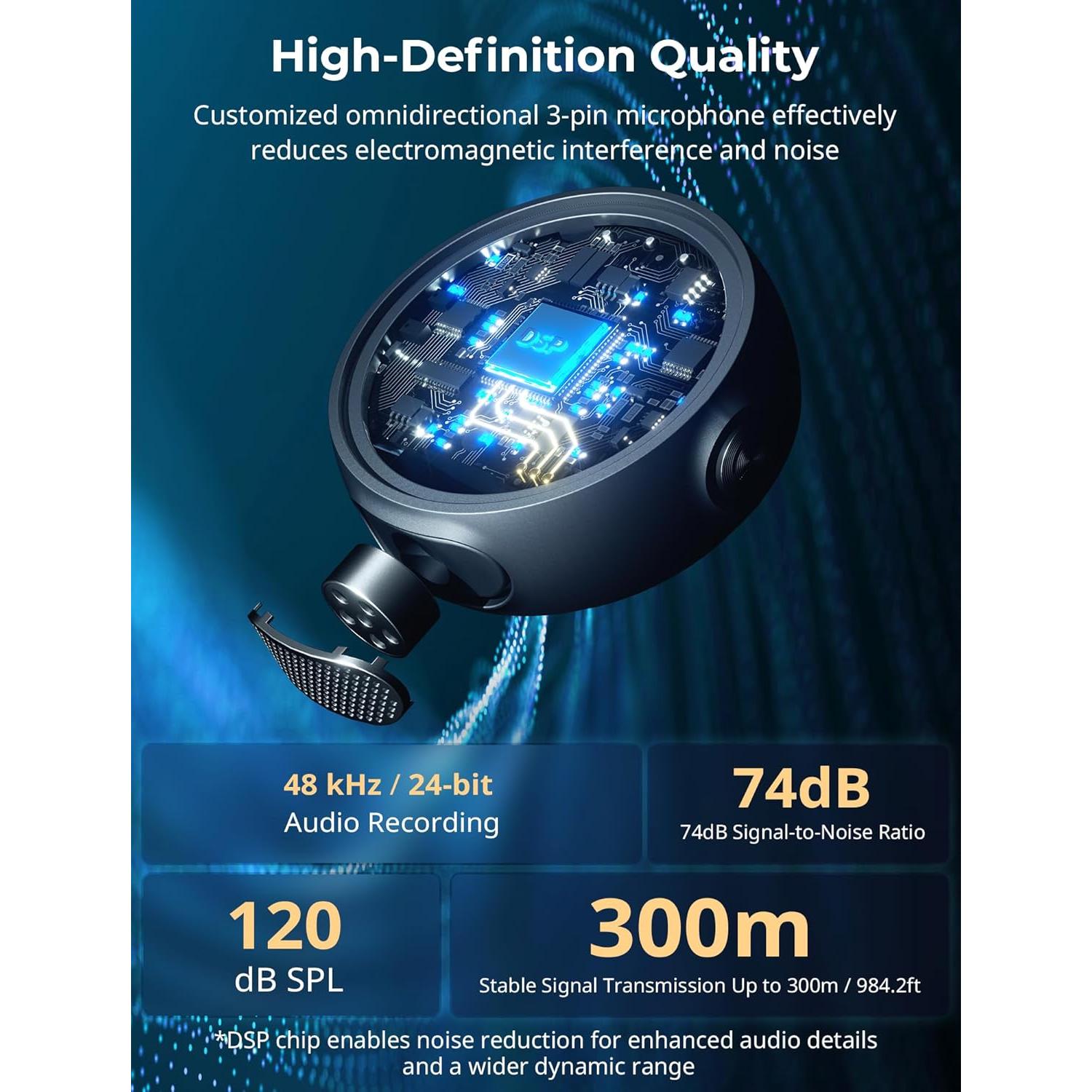 Micrófono Lavalier Inalámbrico SmallRig S60 USB-C Negro