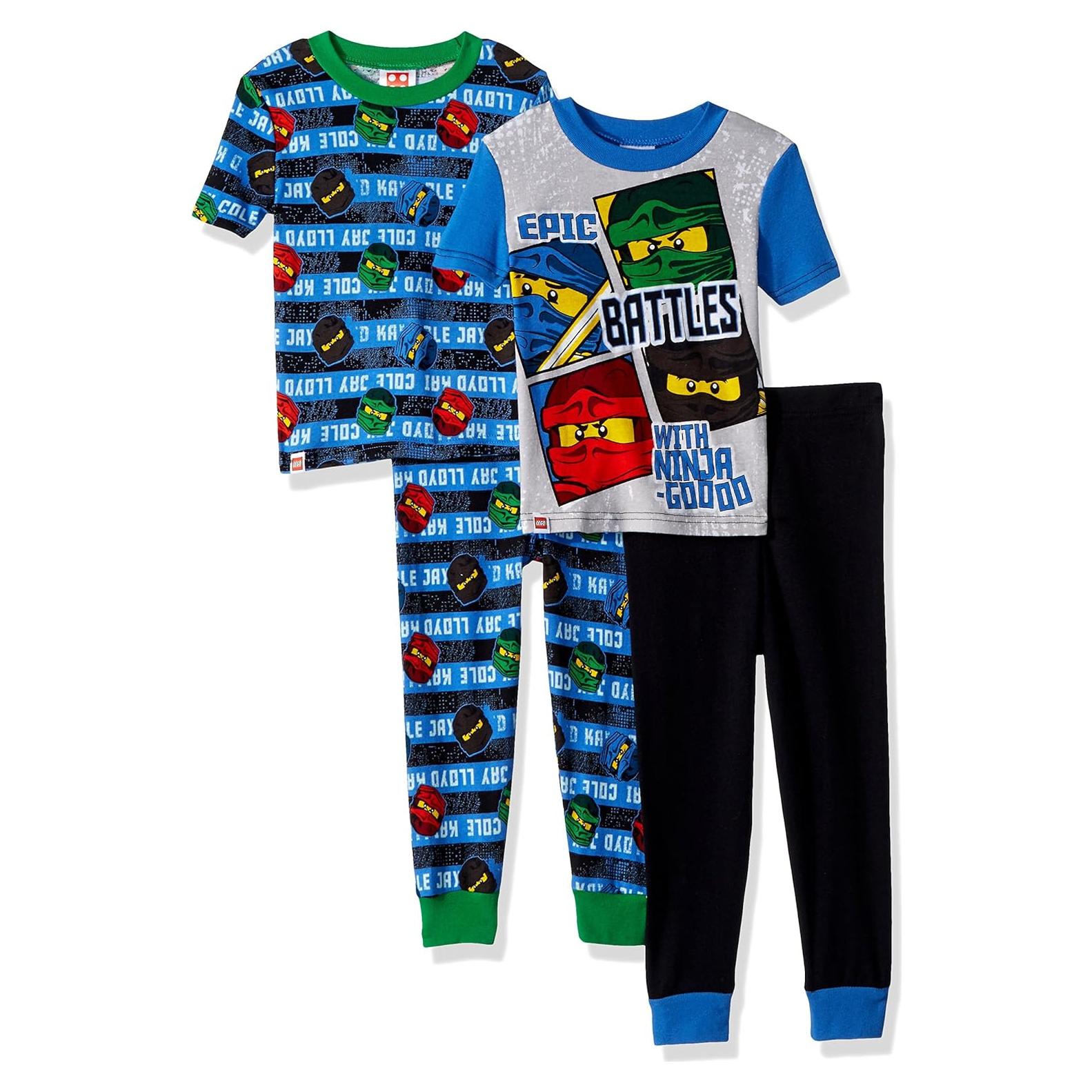 Conjunto de Pijamas LEGO Ninjago Niños 4 Piezas Manga Larga