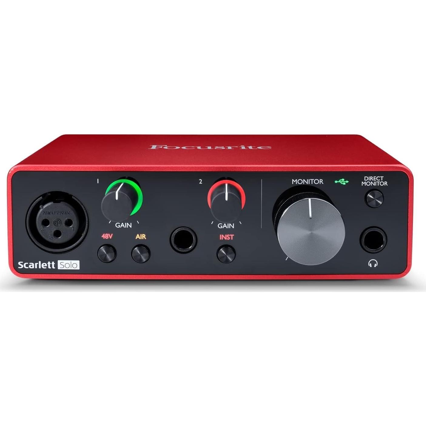 Micrófono de condensador RØDE NT1 5ta Gen + Interfaz Focusrite Scarlett Solo