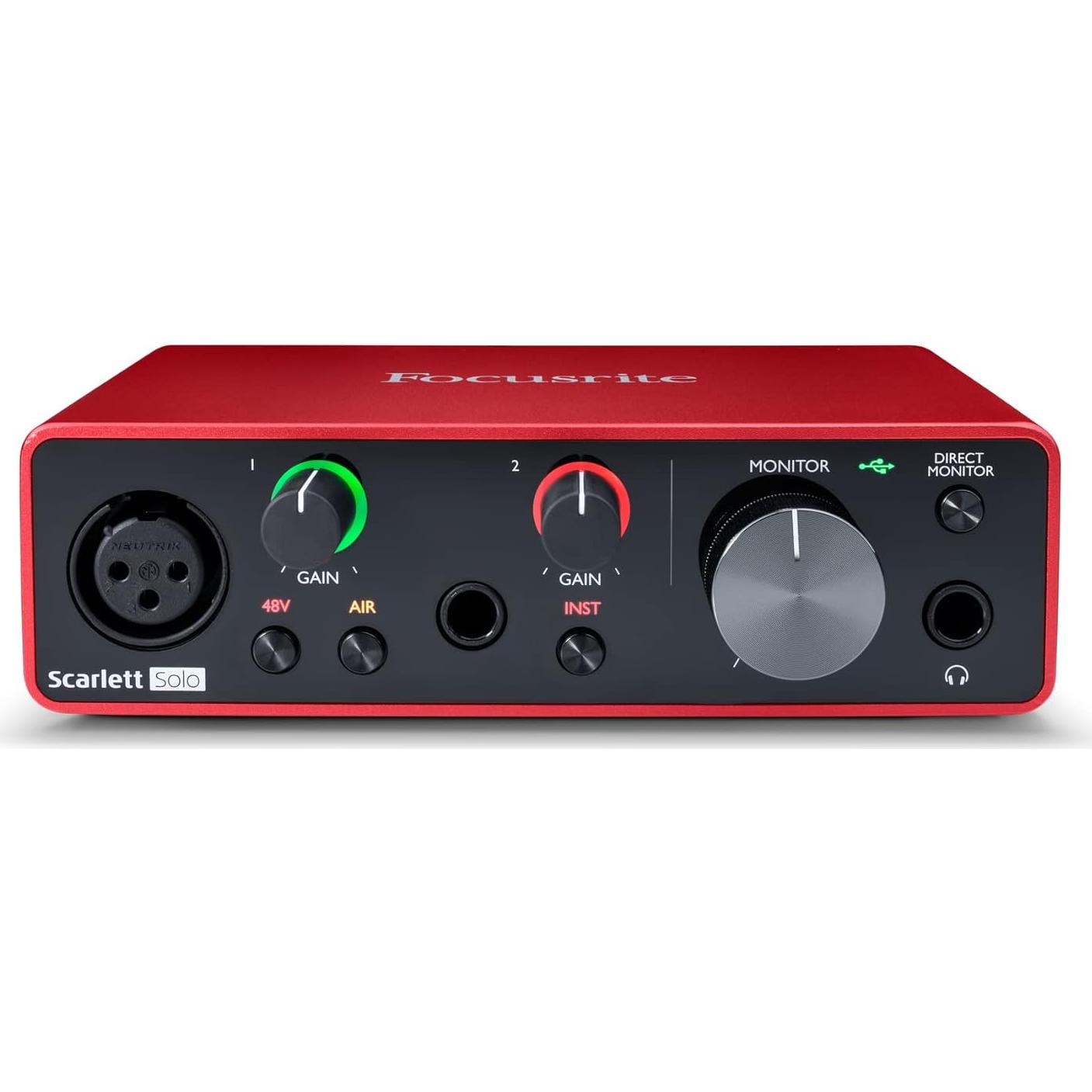 Micrófono de condensador RØDE NT1 5ta Gen + Interfaz Focusrite Scarlett Solo