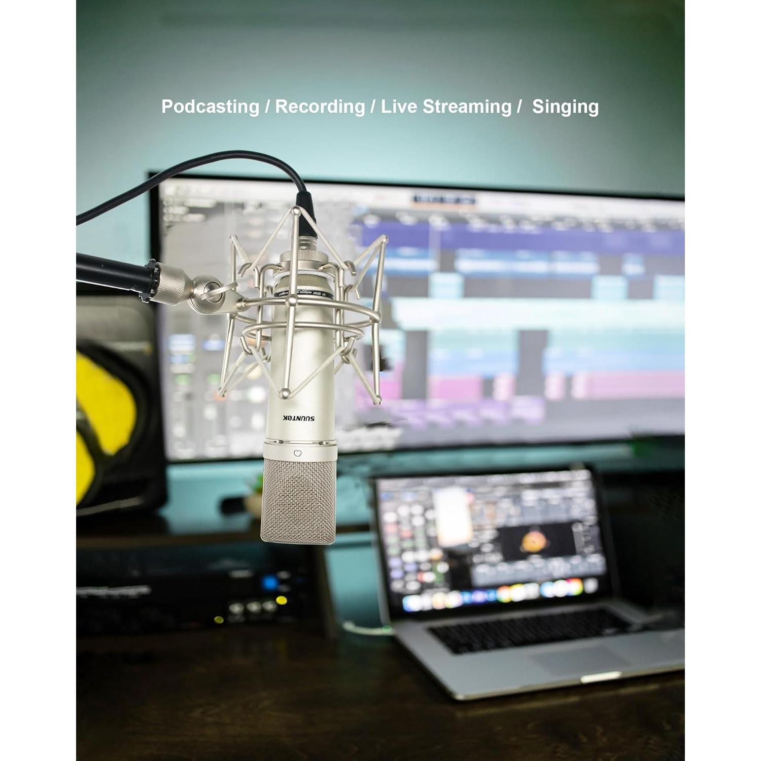 Micrófono XLR SUUNTOK TM87KB Condensador Cardioide 34mm