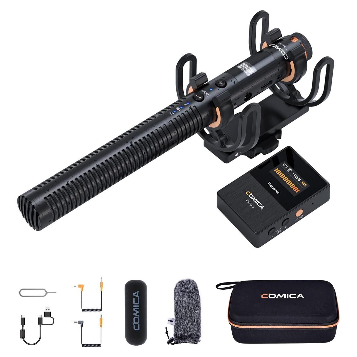 Micrófono de escopeta inalámbrico Comica VM30 - Supercardioide 48kHz