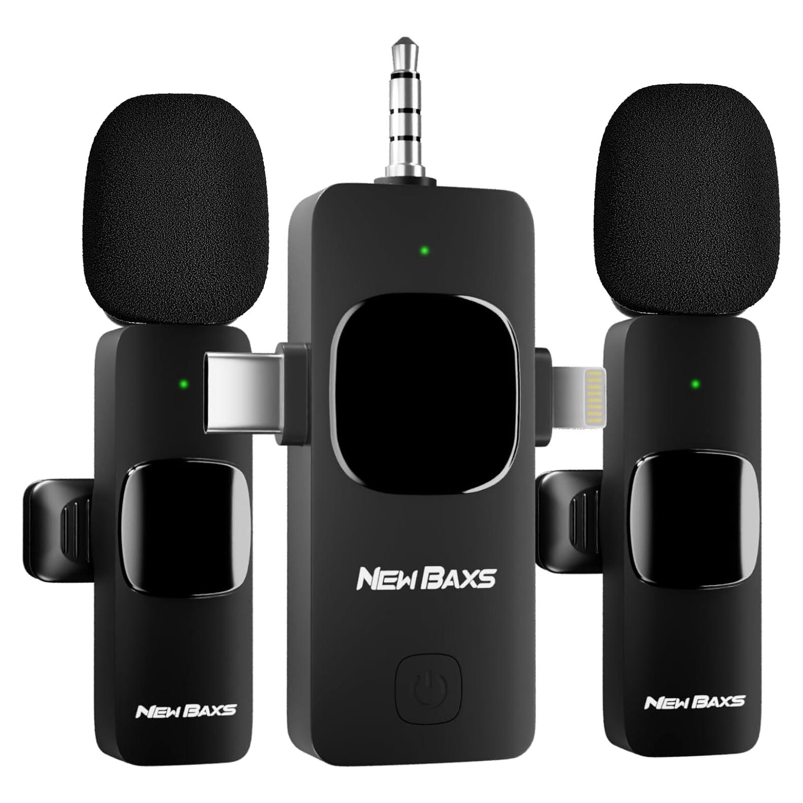 Micrófono Lavalier Inalámbrico NEWBAXS AR6 con Reducción de Ruido