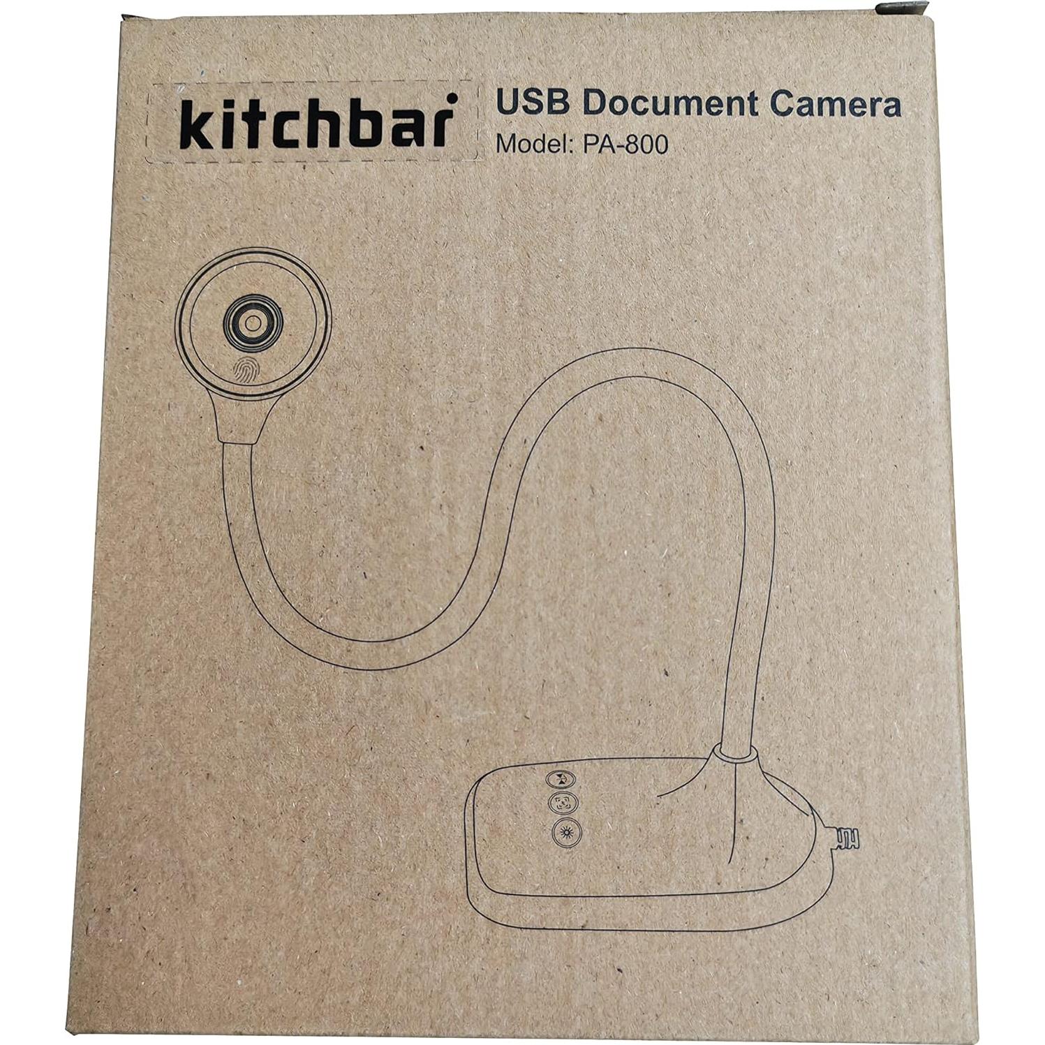 Cámara de Documentos Kitchbai PA-800 con Micrófono y LED