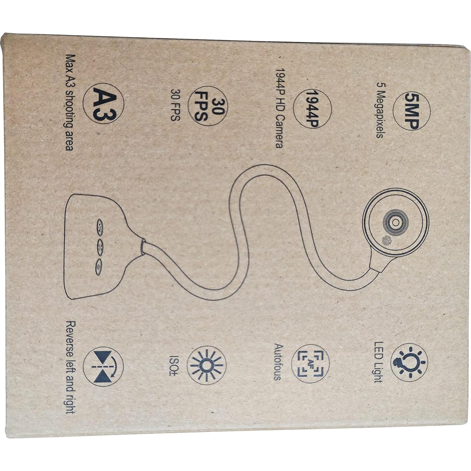 Cámara de Documentos Kitchbai PA-800 con Micrófono y LED