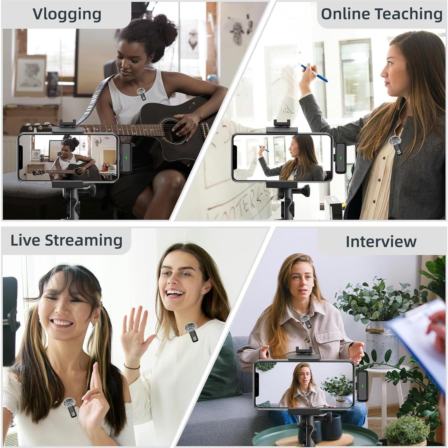 Micrófono Lavalier Inalámbrico USB C OUWEALY para iPhone 15/16