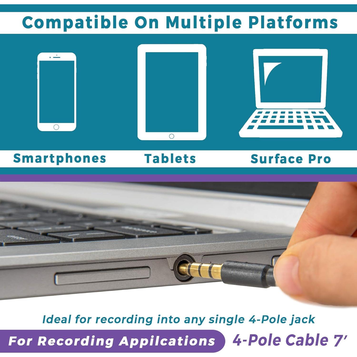 Micrófono de Cuello de Ganso ECS WordSentry 3.5mm para PC y Smartphones