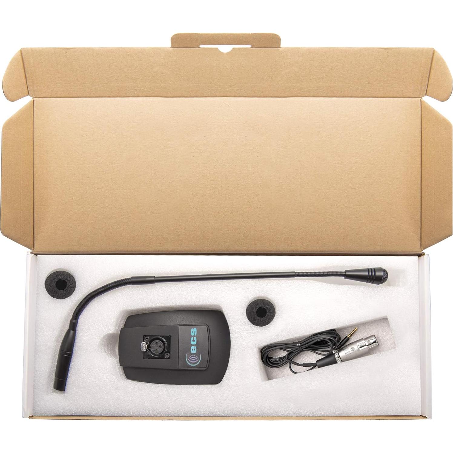 Micrófono de Cuello de Ganso ECS WordSentry 3.5mm para PC y Smartphones