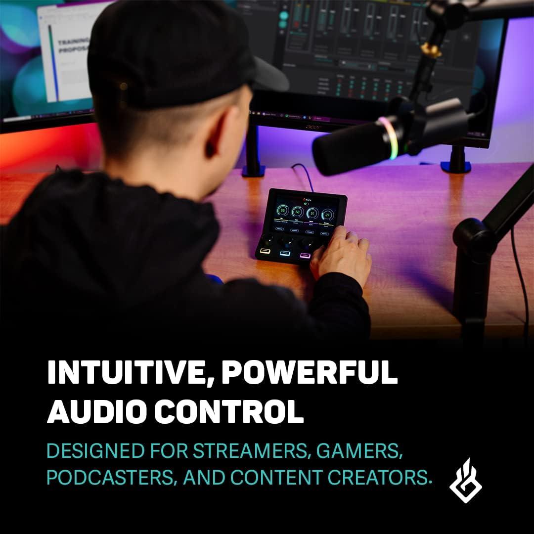 Dark Microphone and Mix Create Bundle | Gaming, Podcast, and Streaming Microphone with Windows USB C Audio Mixer for Twitch, and YouTube Streamers | Content Creator Essentials