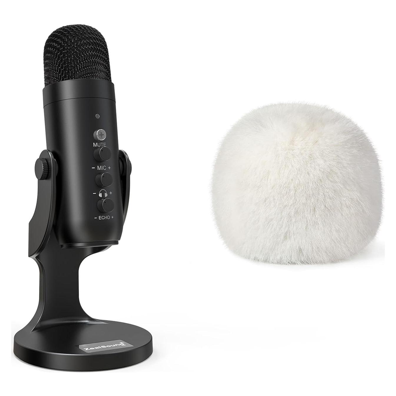 Micrófono USB Gaming ZealSound K66 con Funda Peluda