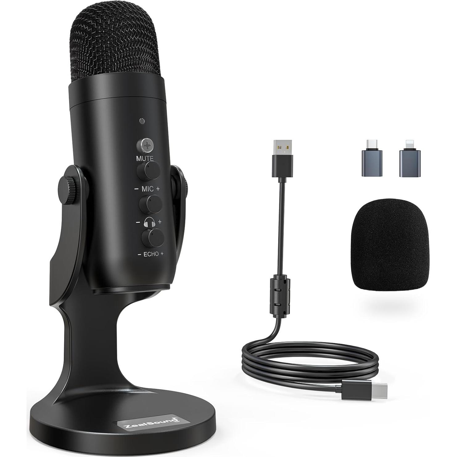 Micrófono USB Gaming ZealSound K66 con Funda Peluda