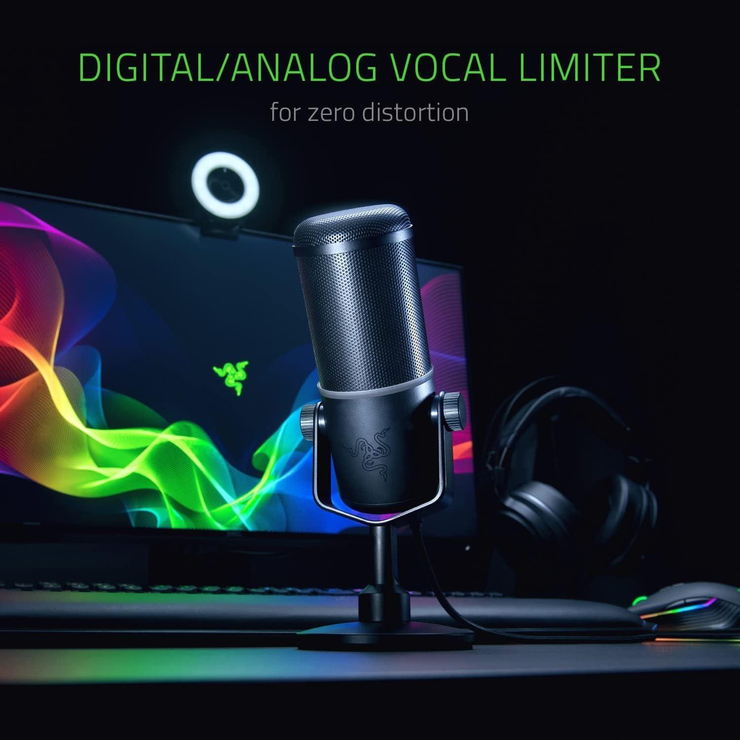 Micrófono Razer Seiren Elite USB Profesional con Filtro y Limitador