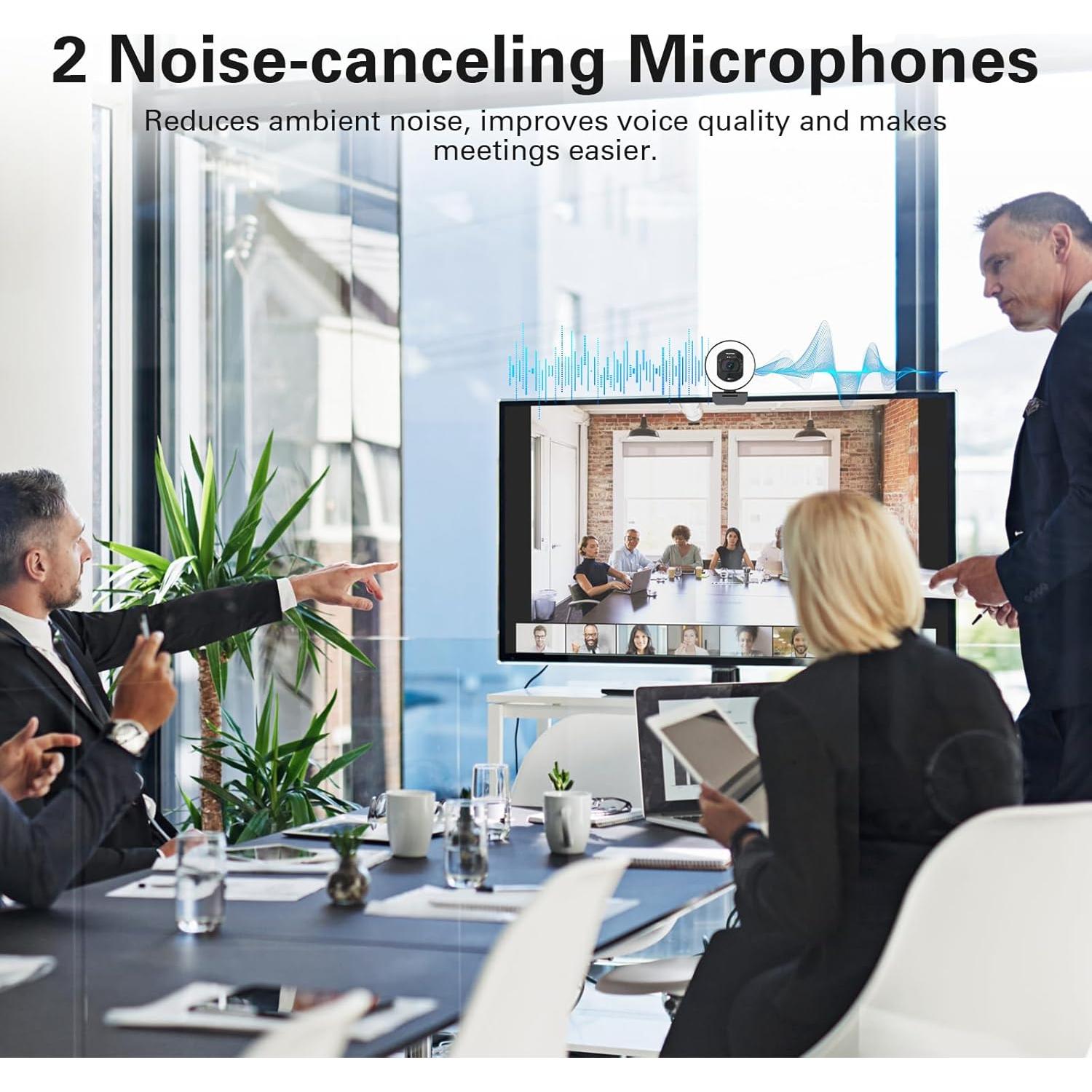 Cámara Web 4K Galyimage con Luz de Anillo y Micrófono