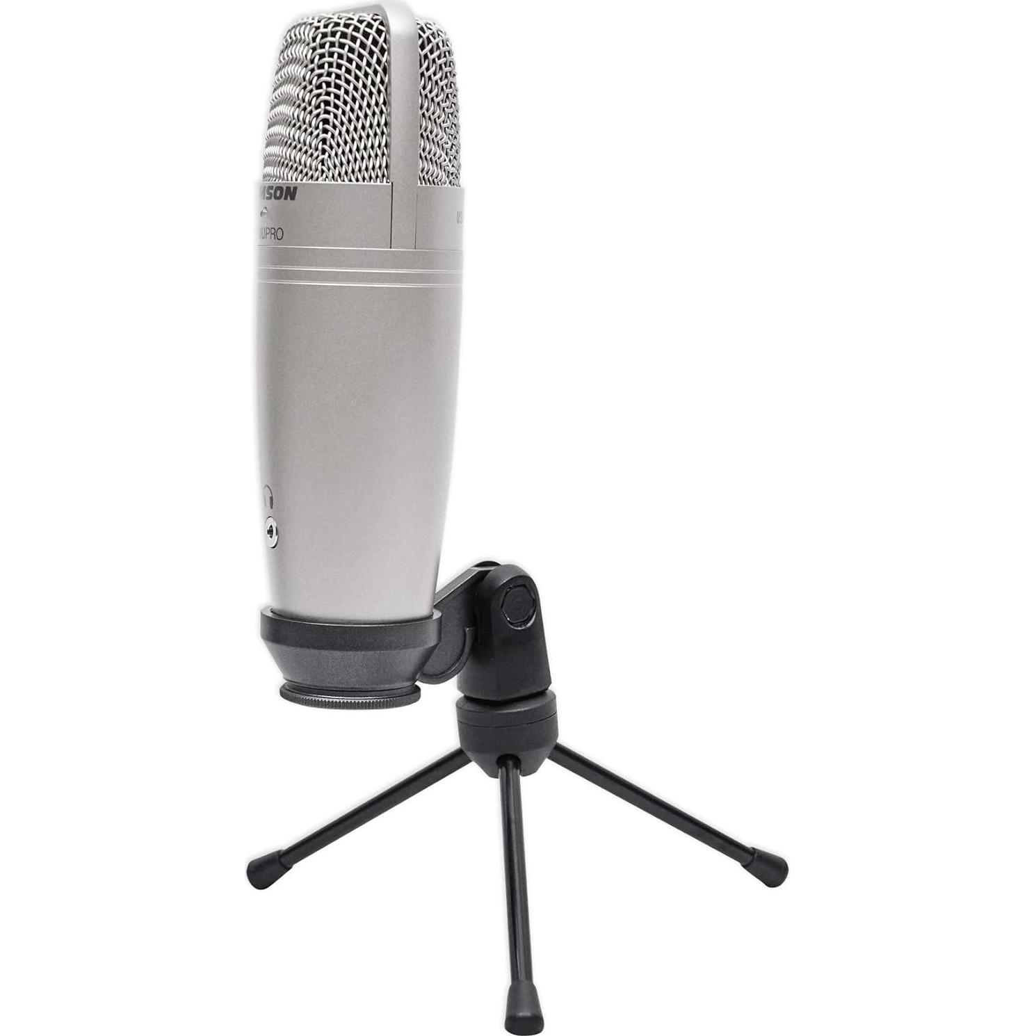 Micrófono de condensador USB Samson C01U Pro con soporte