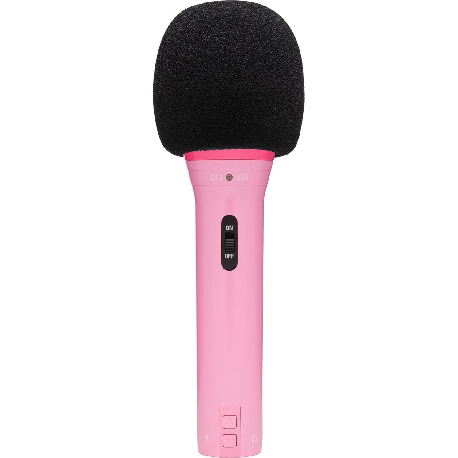 Micrófono Dinámico Samson Q2U USB/XLR Cardioide Rosa