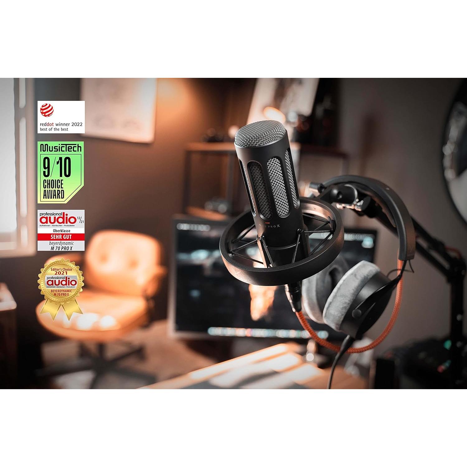 Micrófono Dinámico Beyerdynamic PRO X M70 con Filtro Antipop