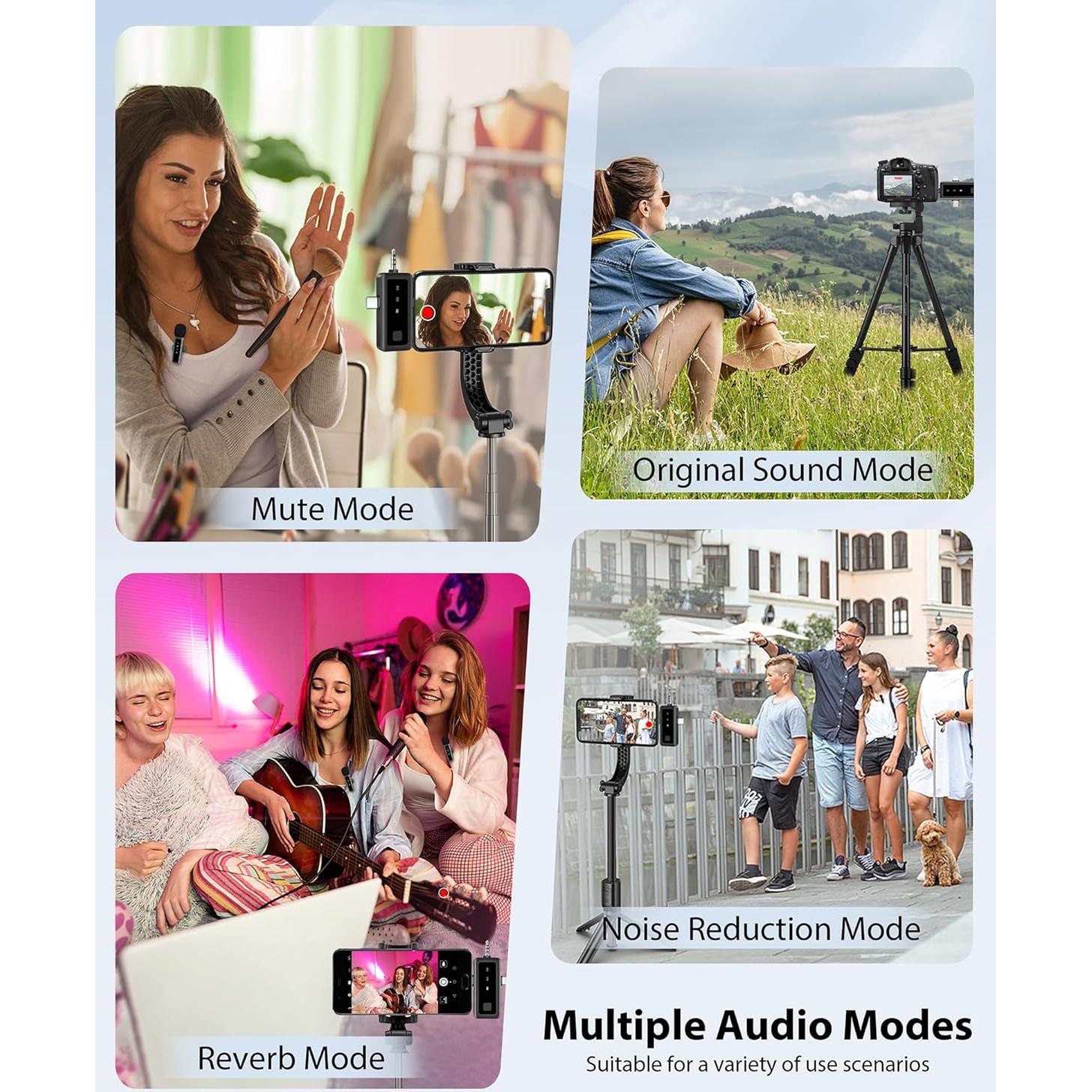 Micrófono Lavalier Inalámbrico M1 para iPhone y Android