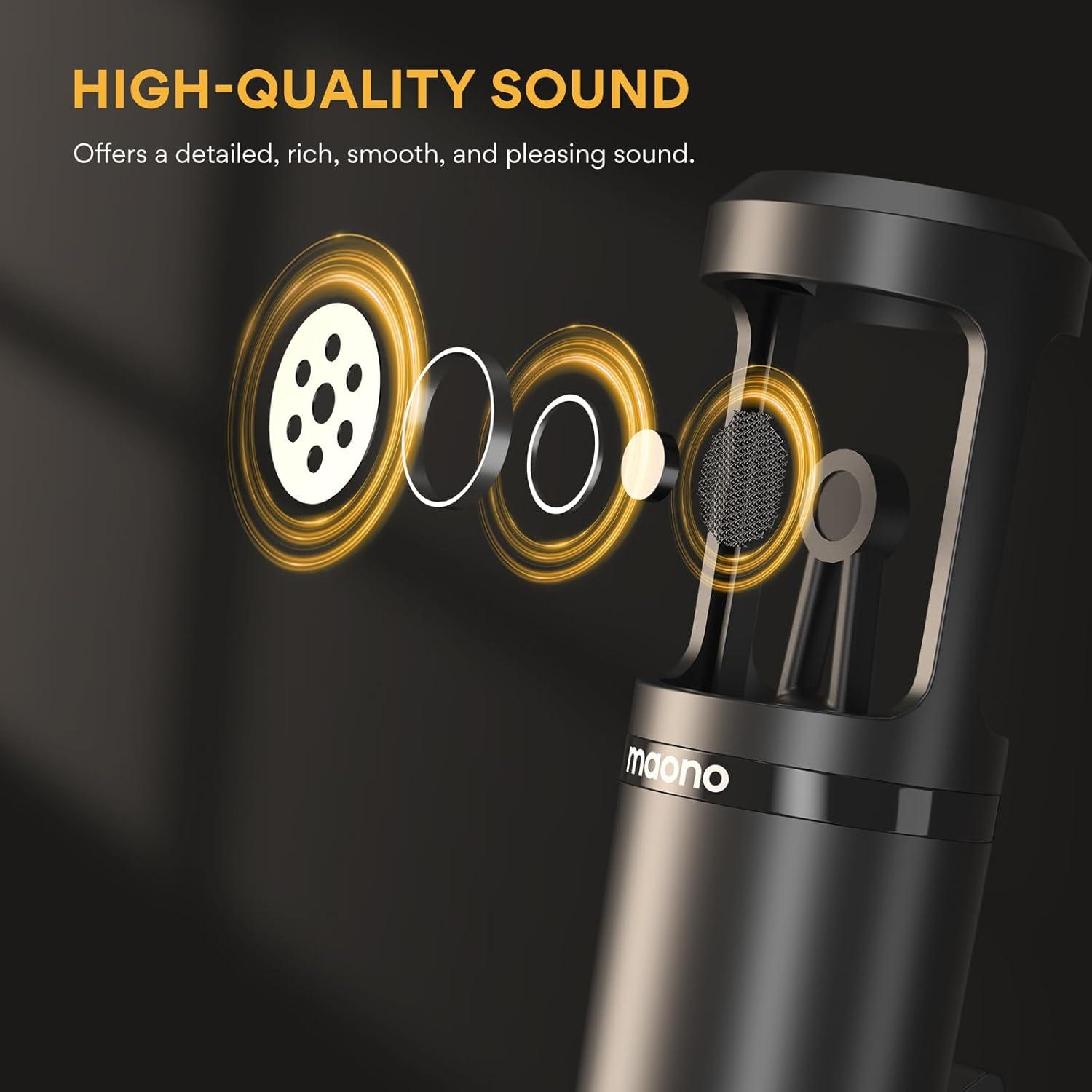 Micrófono de Condensador MAONO PM325T Cardioide para Estudio