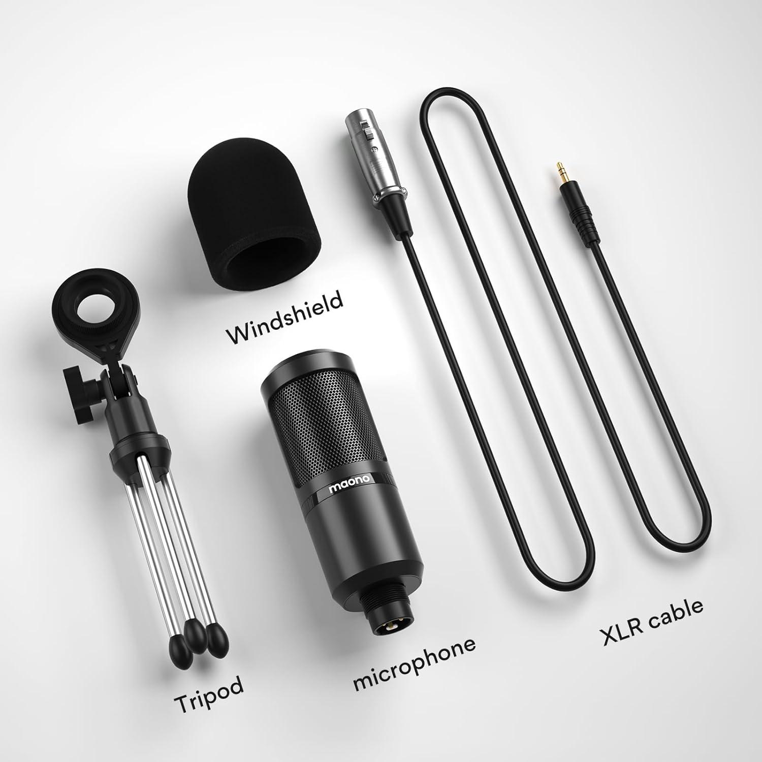Micrófono de Condensador MAONO PM325T Cardioide para Estudio
