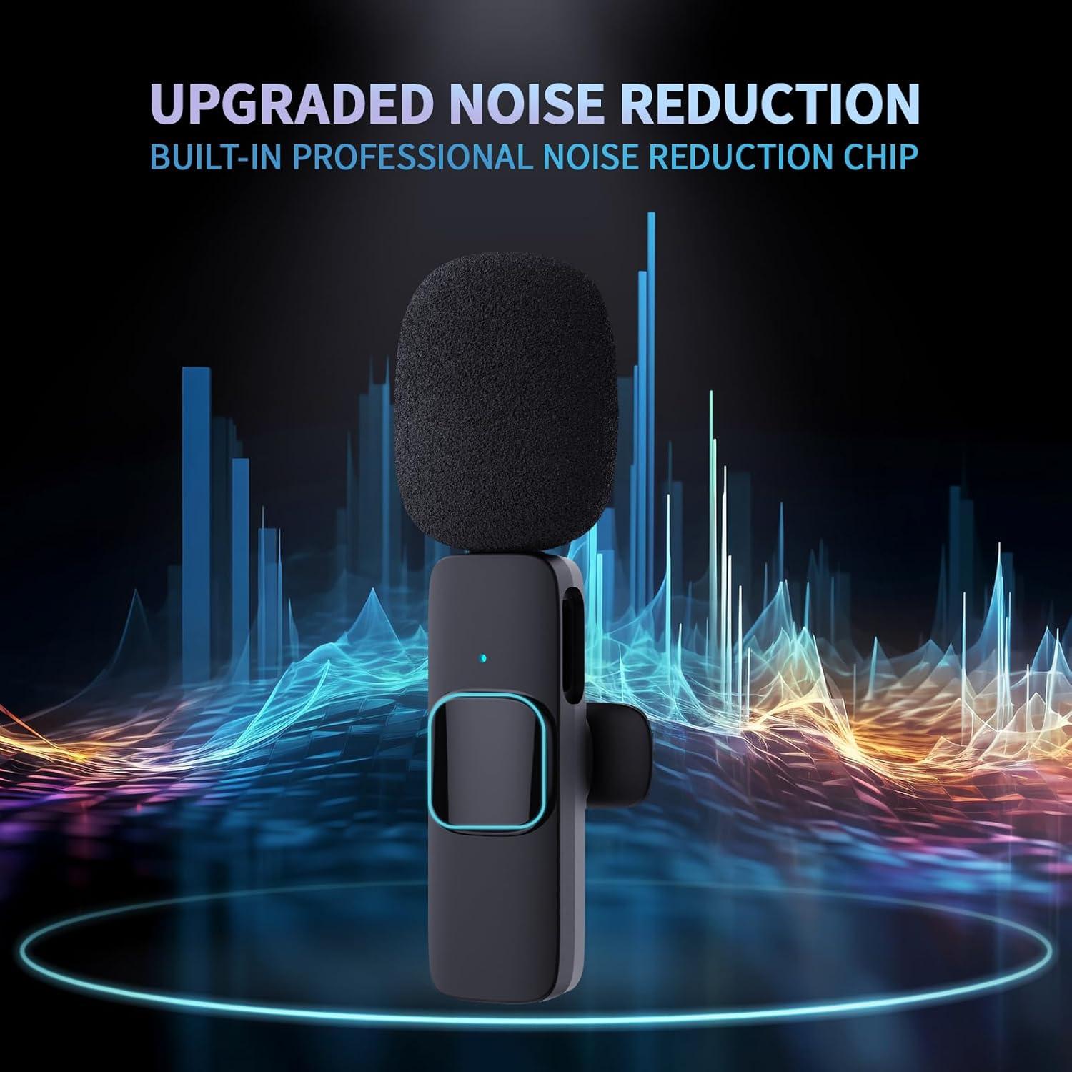 Micrófono Lavalier Inalámbrico HITROLINK K6 3 en 1 para iPhone y Android