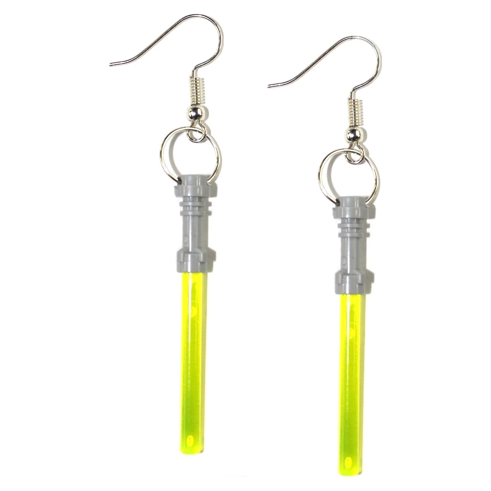Pendientes Sable de Luz ToyBurg Amarillo Joyería Divertida