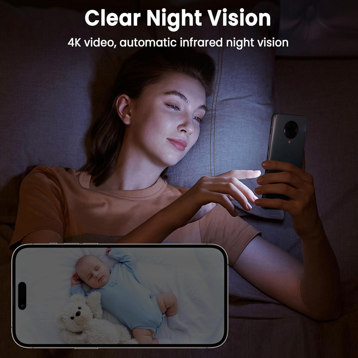 Cámara Espía Inalámbrica 4K Vebiliki con Visión Nocturna