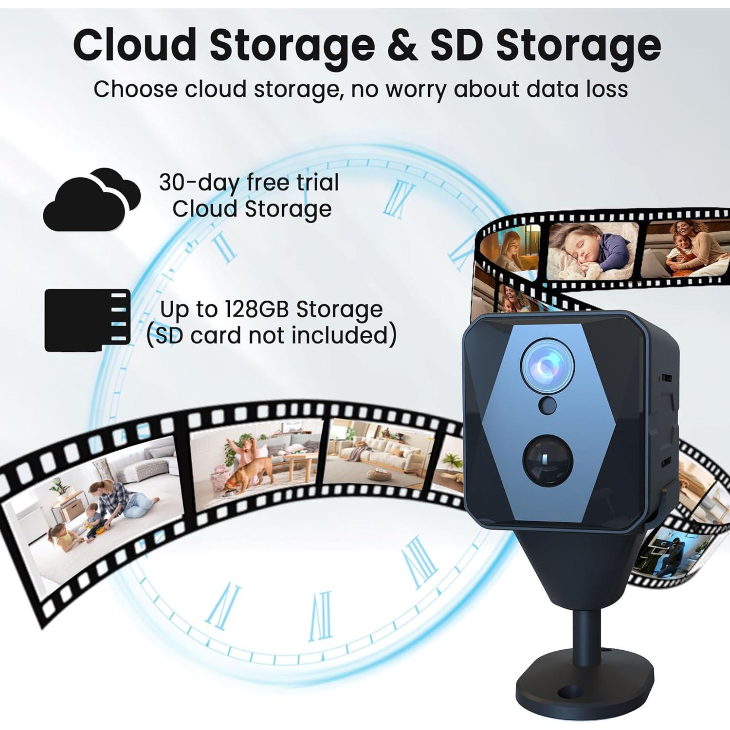 Cámara Espía Inalámbrica 4K Vebiliki con Visión Nocturna