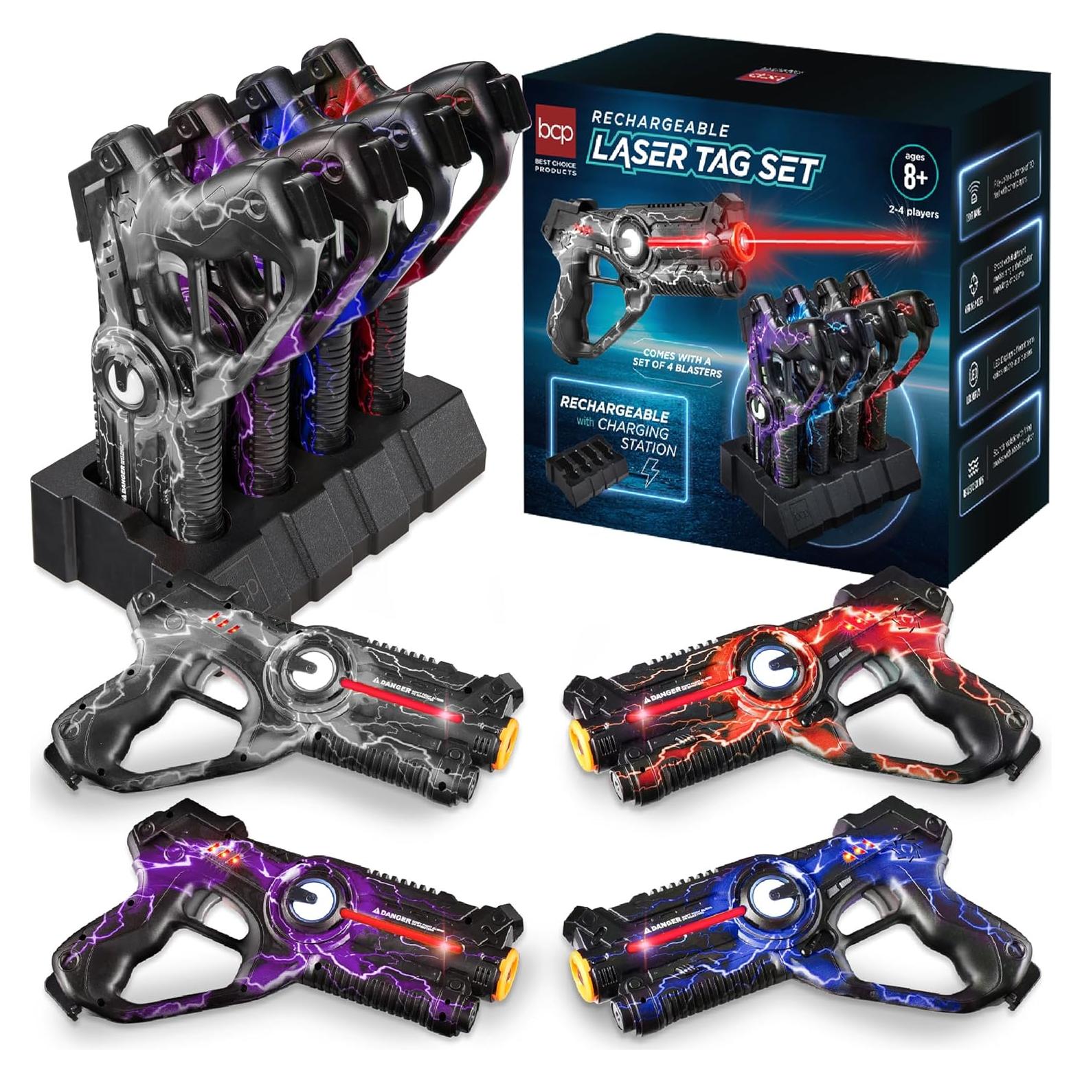 Conjunto 4 Blasters Laser Tag Mejor Opción Infrarrojo Recargable