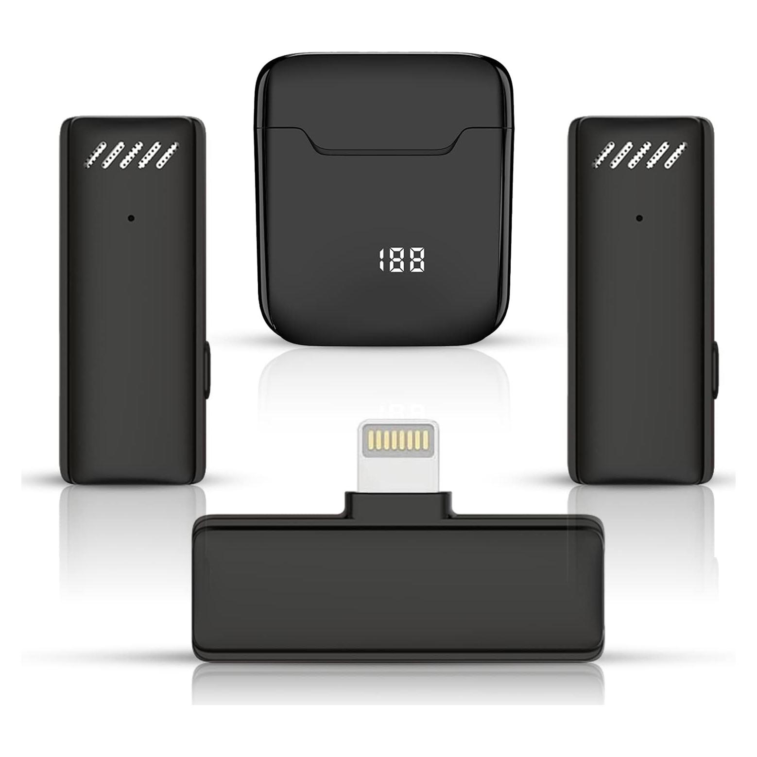 Micrófono Lavalier Inalámbrico Koune con Estuche de Carga