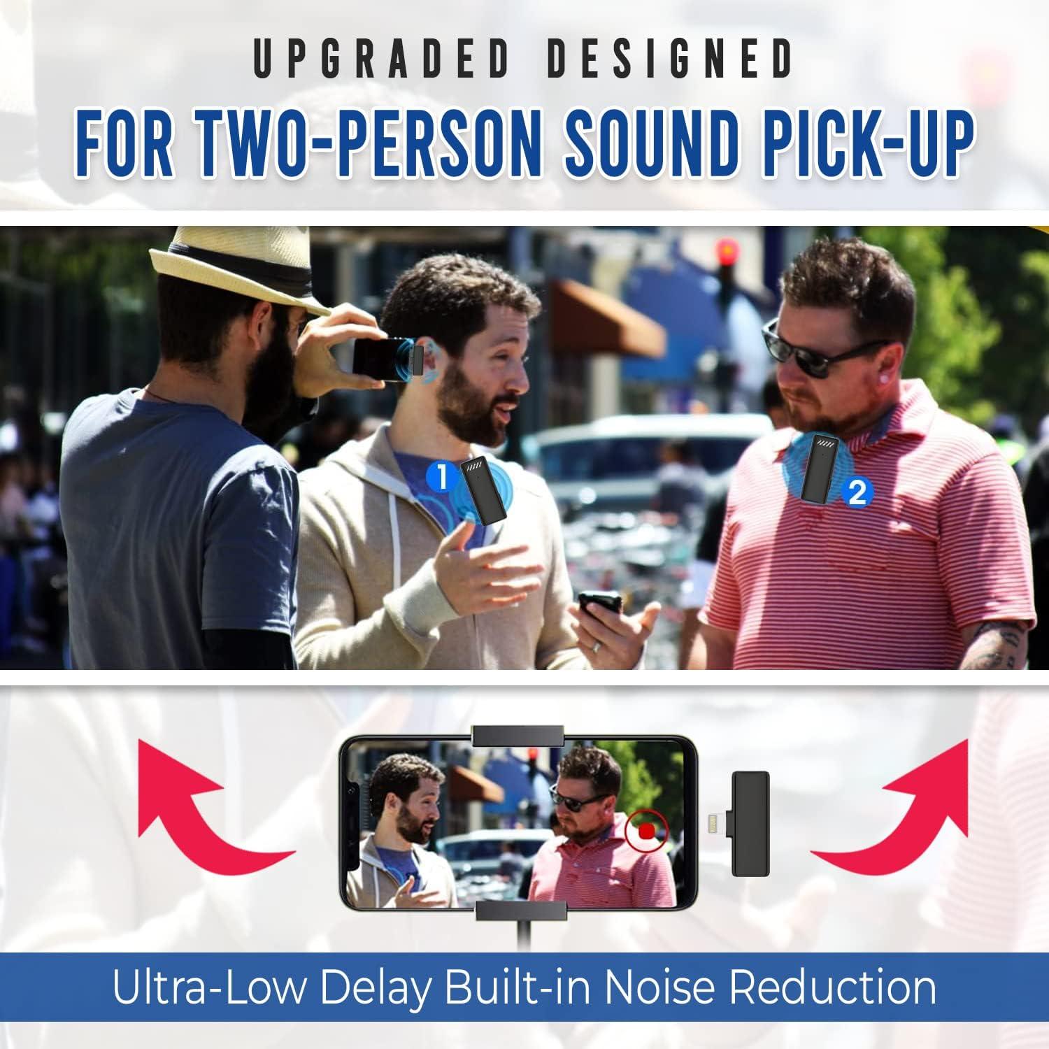 Micrófono Lavalier Inalámbrico Koune con Estuche de Carga