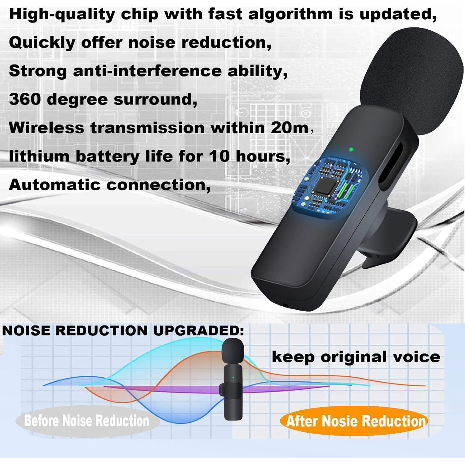 Micrófono Lavalier Inalámbrico Atazevk K9-2 para iPhone