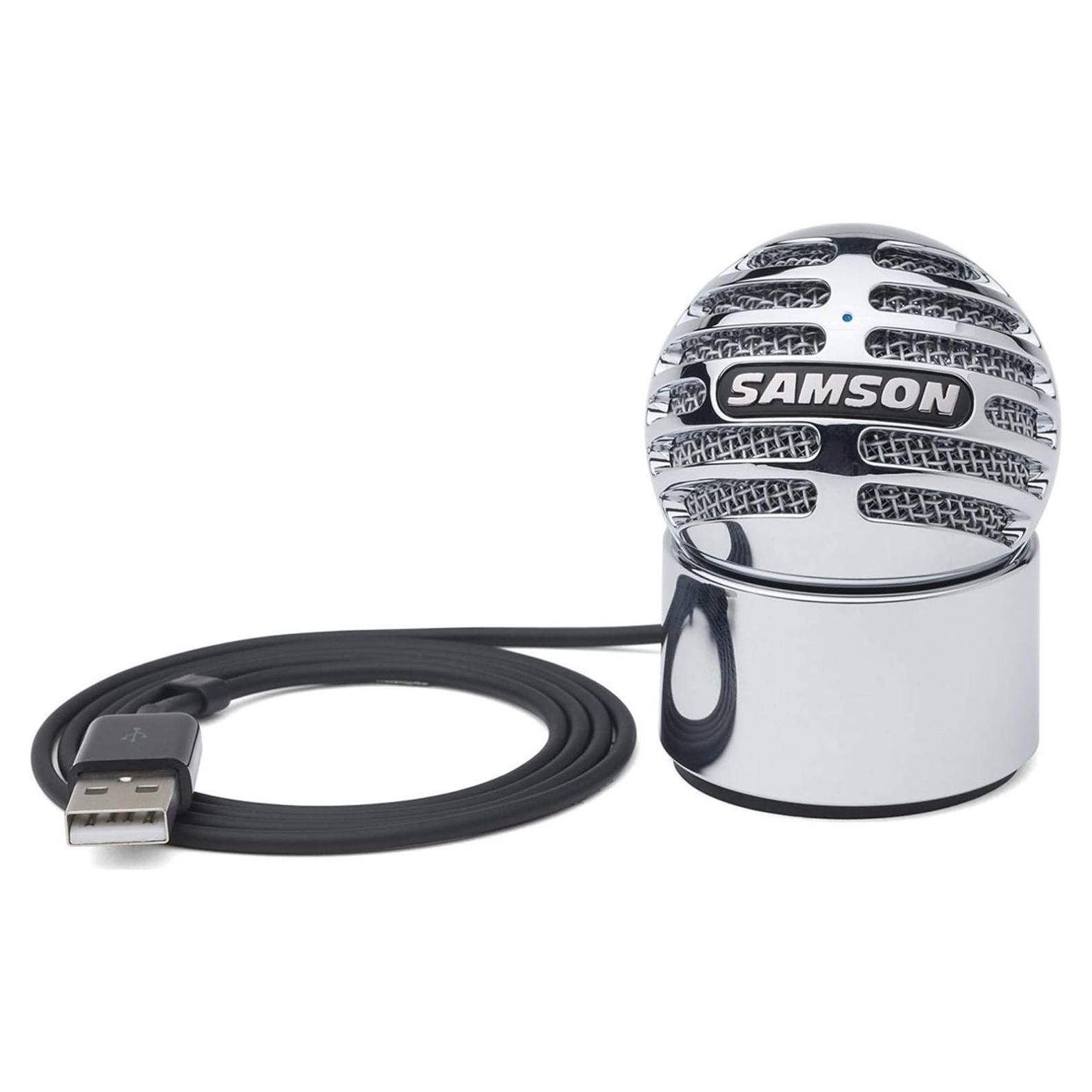 Micrófono de Condensador USB Samson Meteorito Cromo 20Hz-20kHz