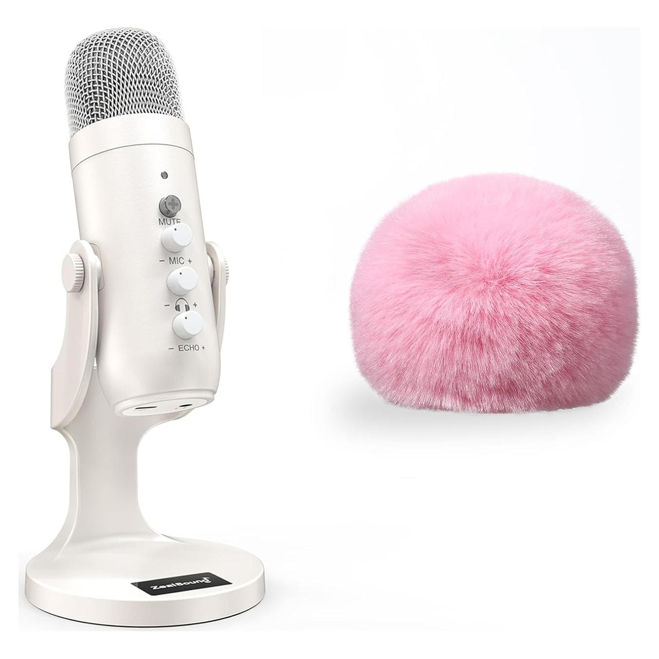 Micrófono USB Gaming ZealSound K66 con Cubierta de Piel