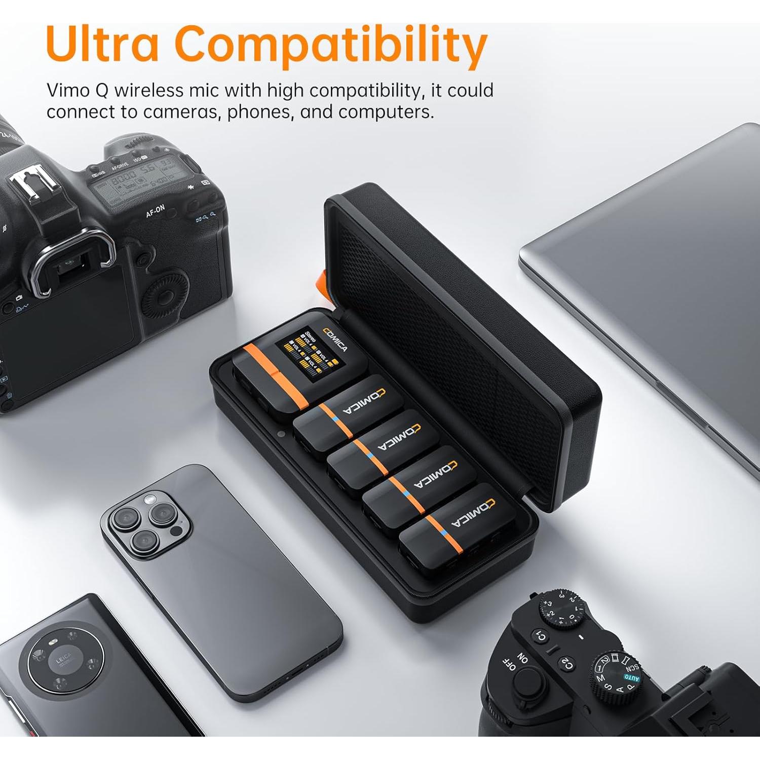 Micrófono Lavalier Inalámbrico Comica Vimo Q 4 Canales 200m