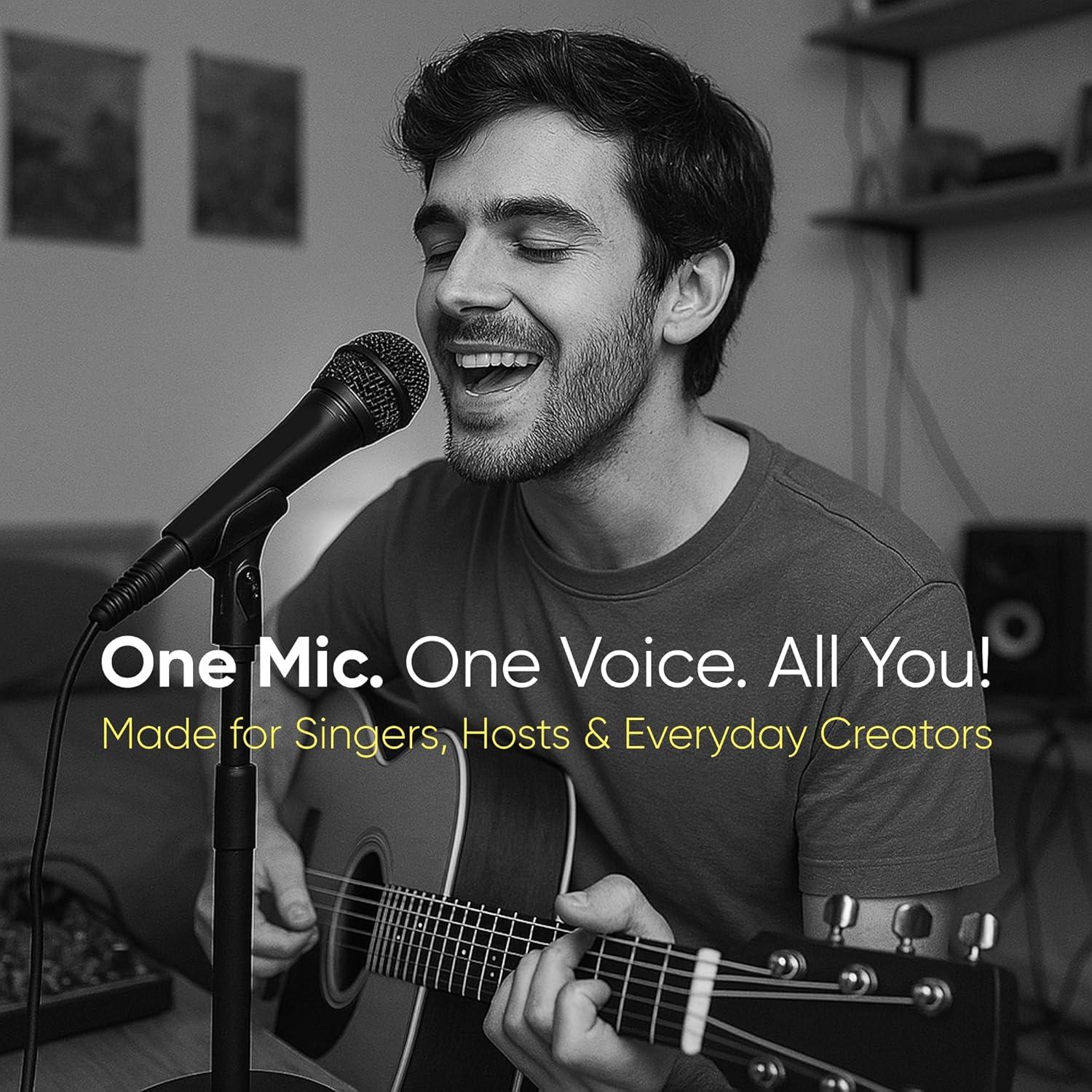 Micrófono Dinámico con Cable Bowens BOW102PL - 4.57m, Karaoke