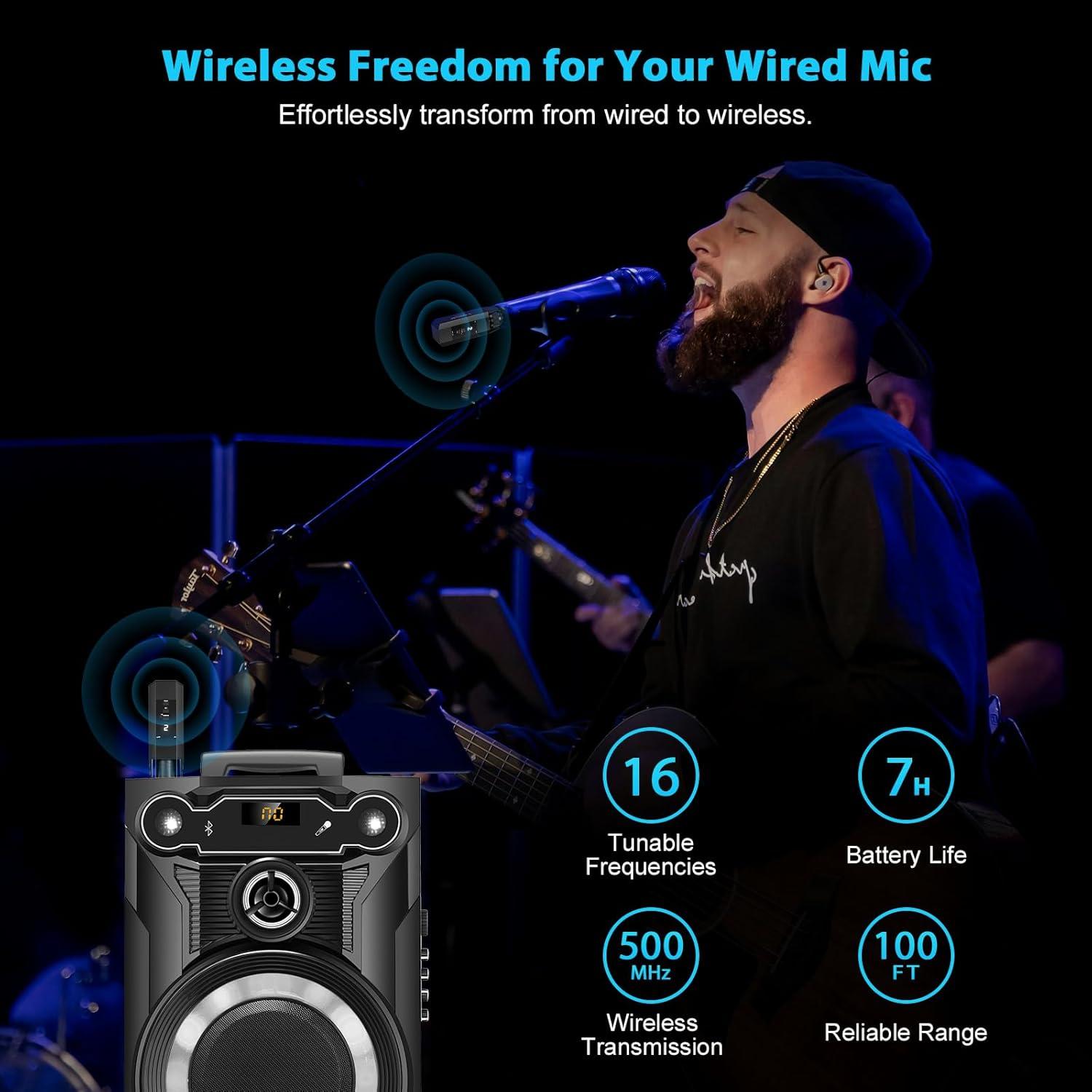 Transmisor Receptor Inalámbrico XLR Phenyx Pro PTU-X 30m