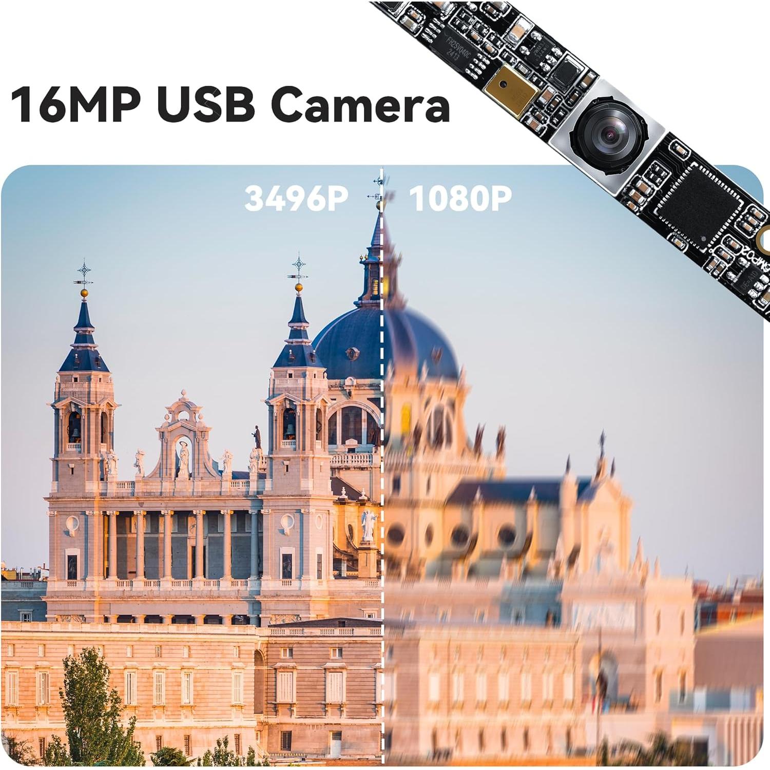 Cámara Web USB 16MP Hotpet con Autofoco y Micrófono Integrado