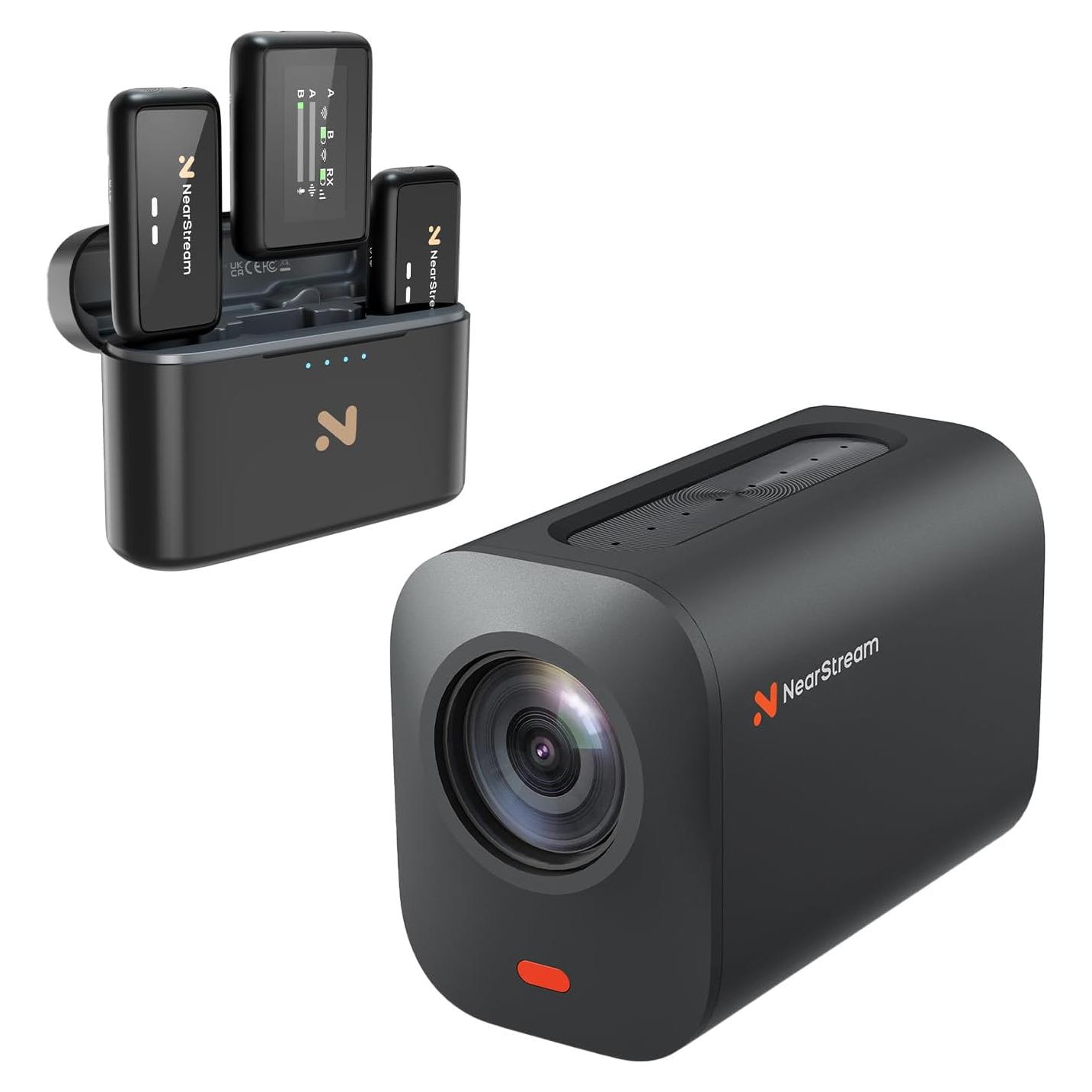 Kit de Cámra de Streaming 2K NearStream VM33 y Micrófonos AWM20T