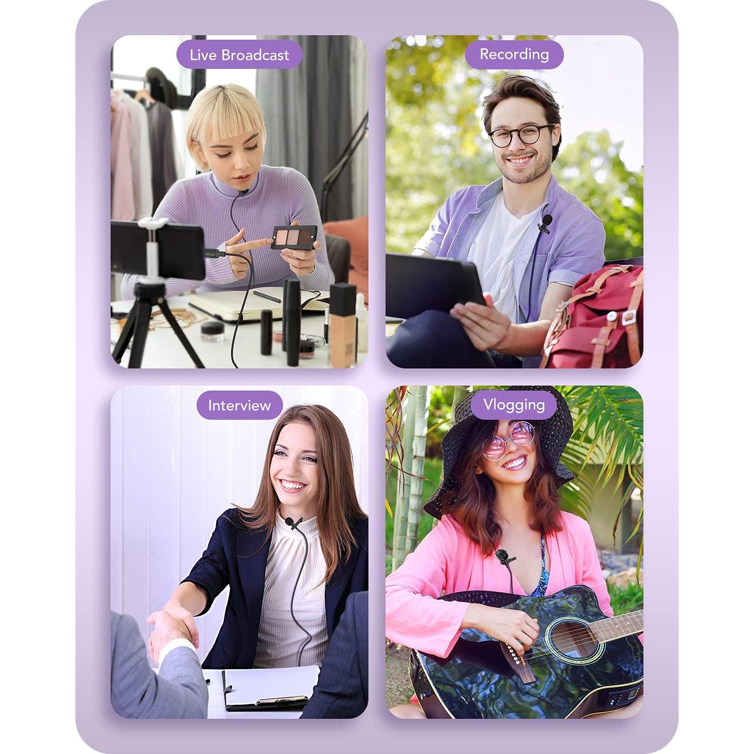 Micrófono Lavalier PoP voice Profesional para iPhone 2.01m