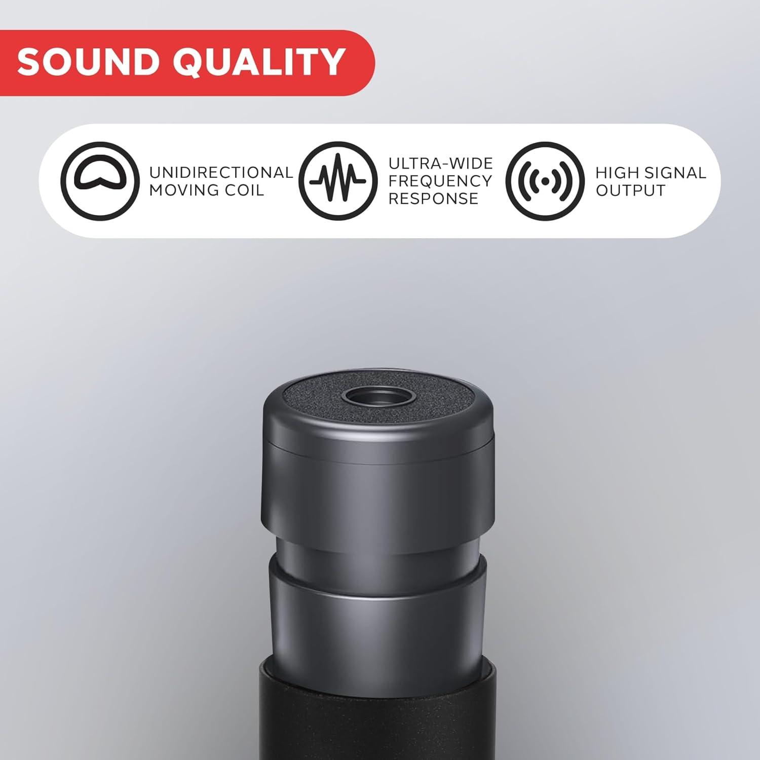 Micrófono Dinámico PylePro PDMIC78 con Filtro Antipop 15 pies