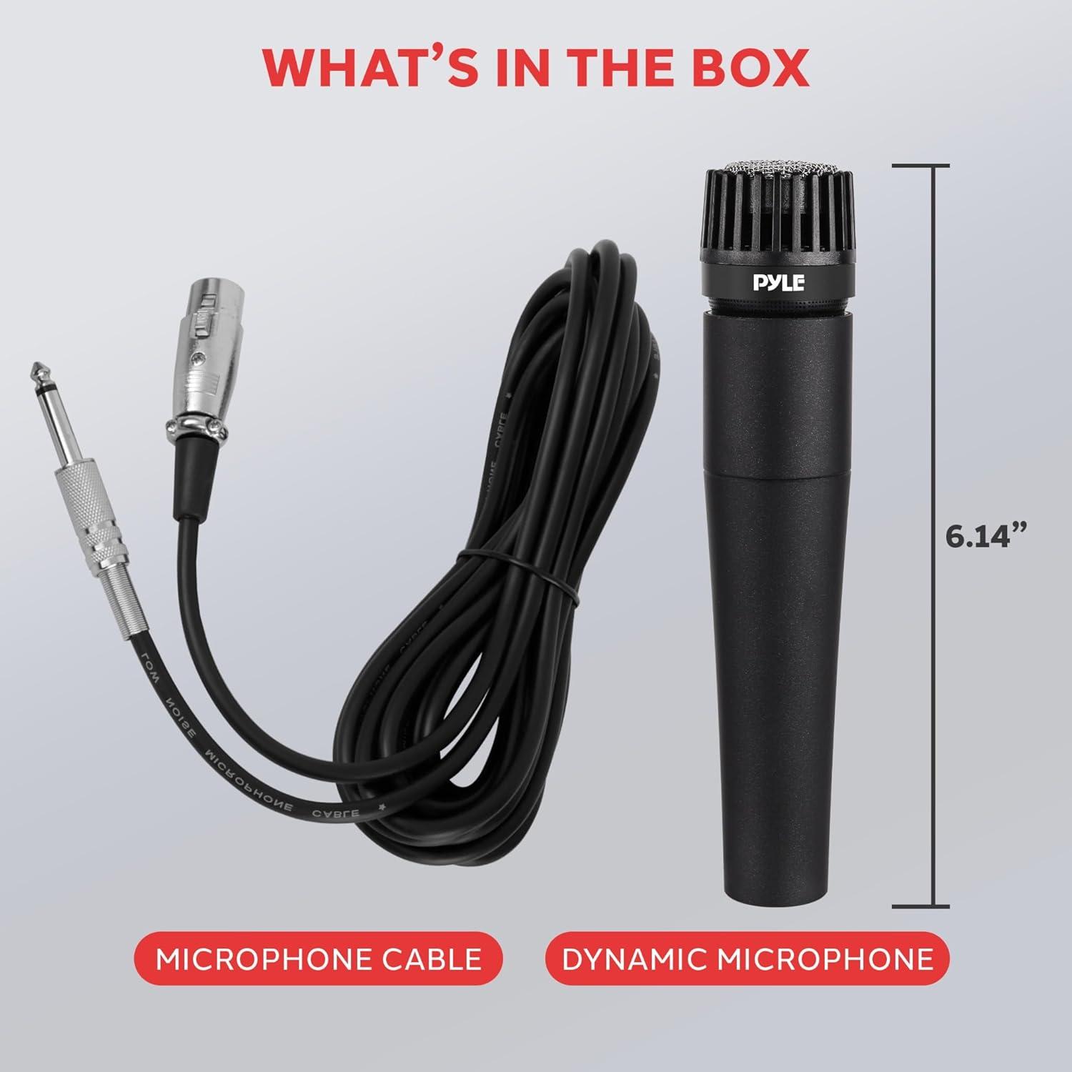 Micrófono Dinámico PylePro PDMIC78 con Filtro Antipop 15 pies