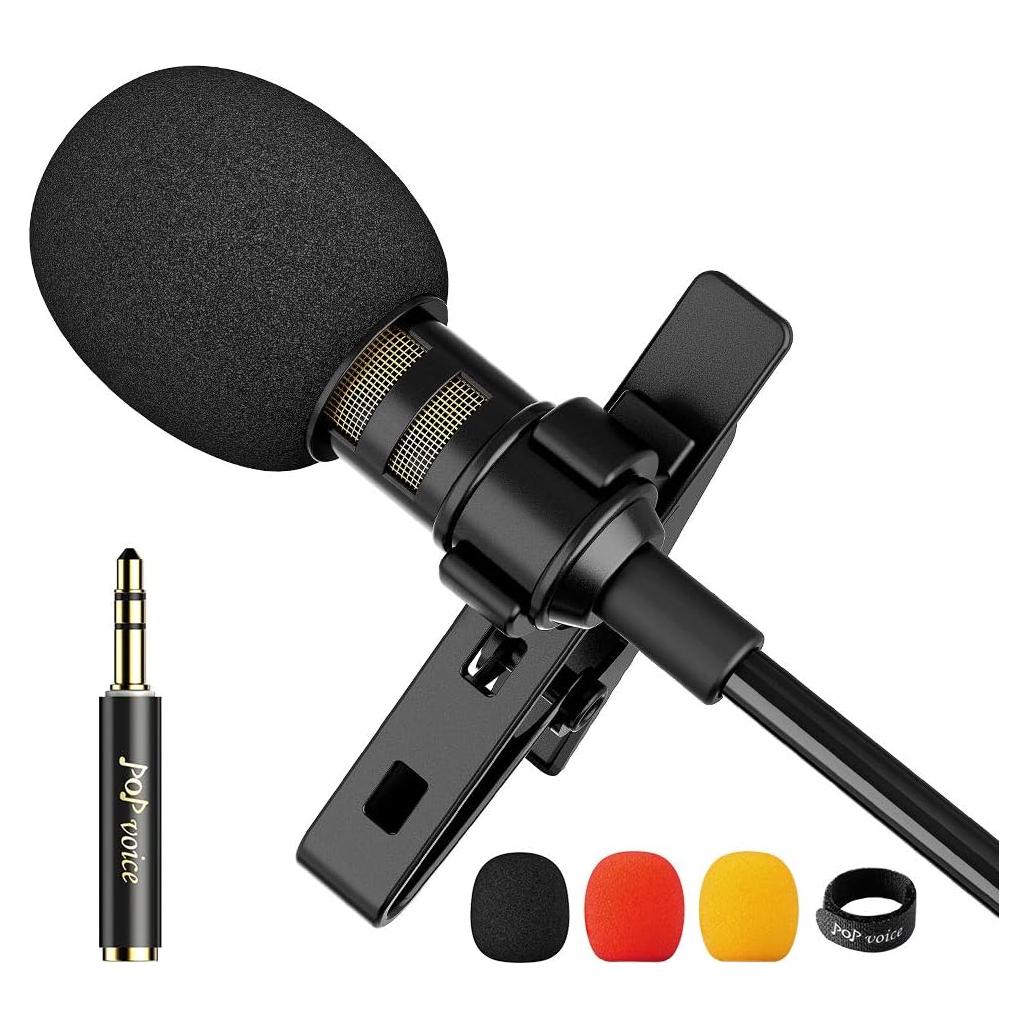Micrófono Lavalier PoP Voz 3.9m Profesional para Smartphone