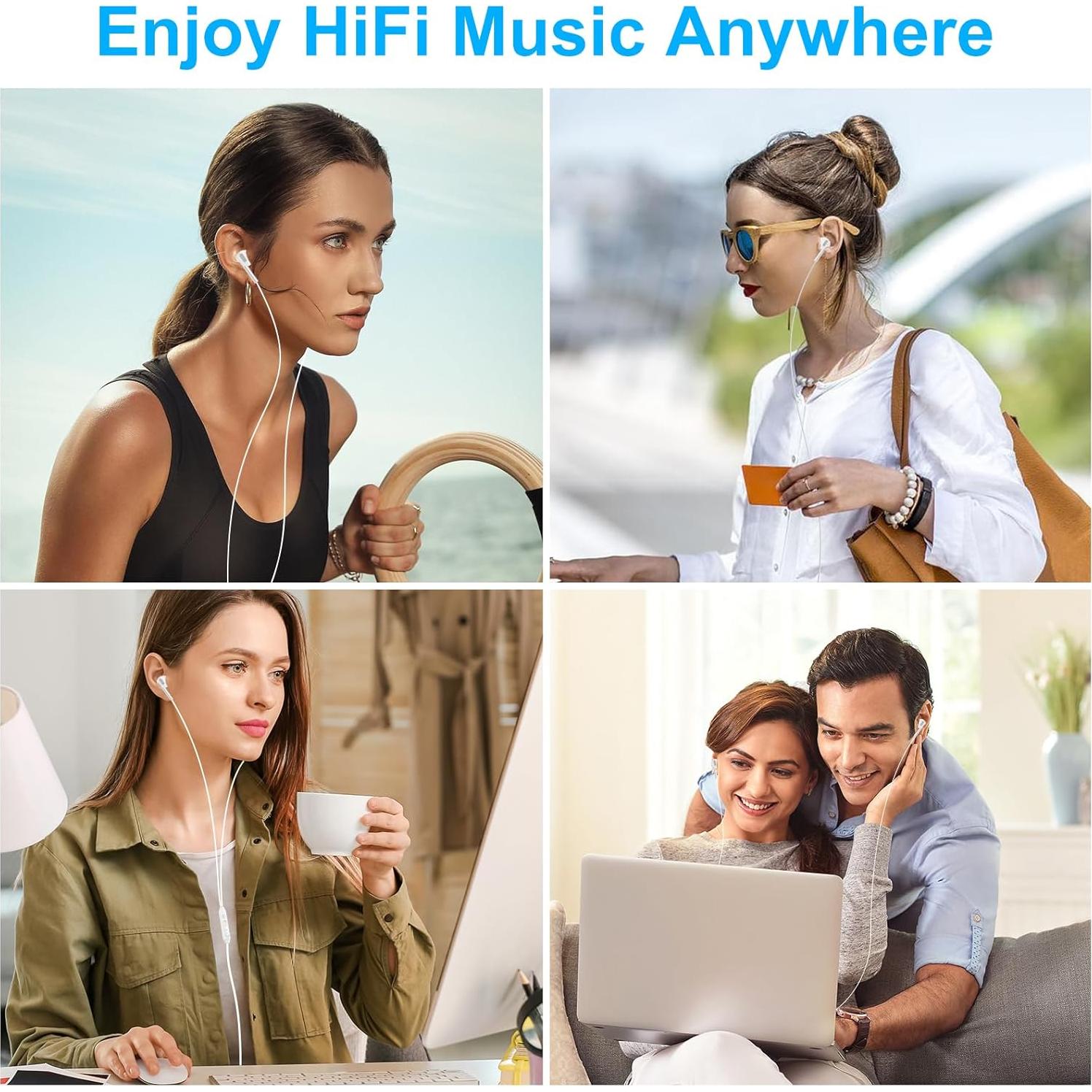 Auriculares USB C HiFi Estéreo M55 para iPhone y Samsung