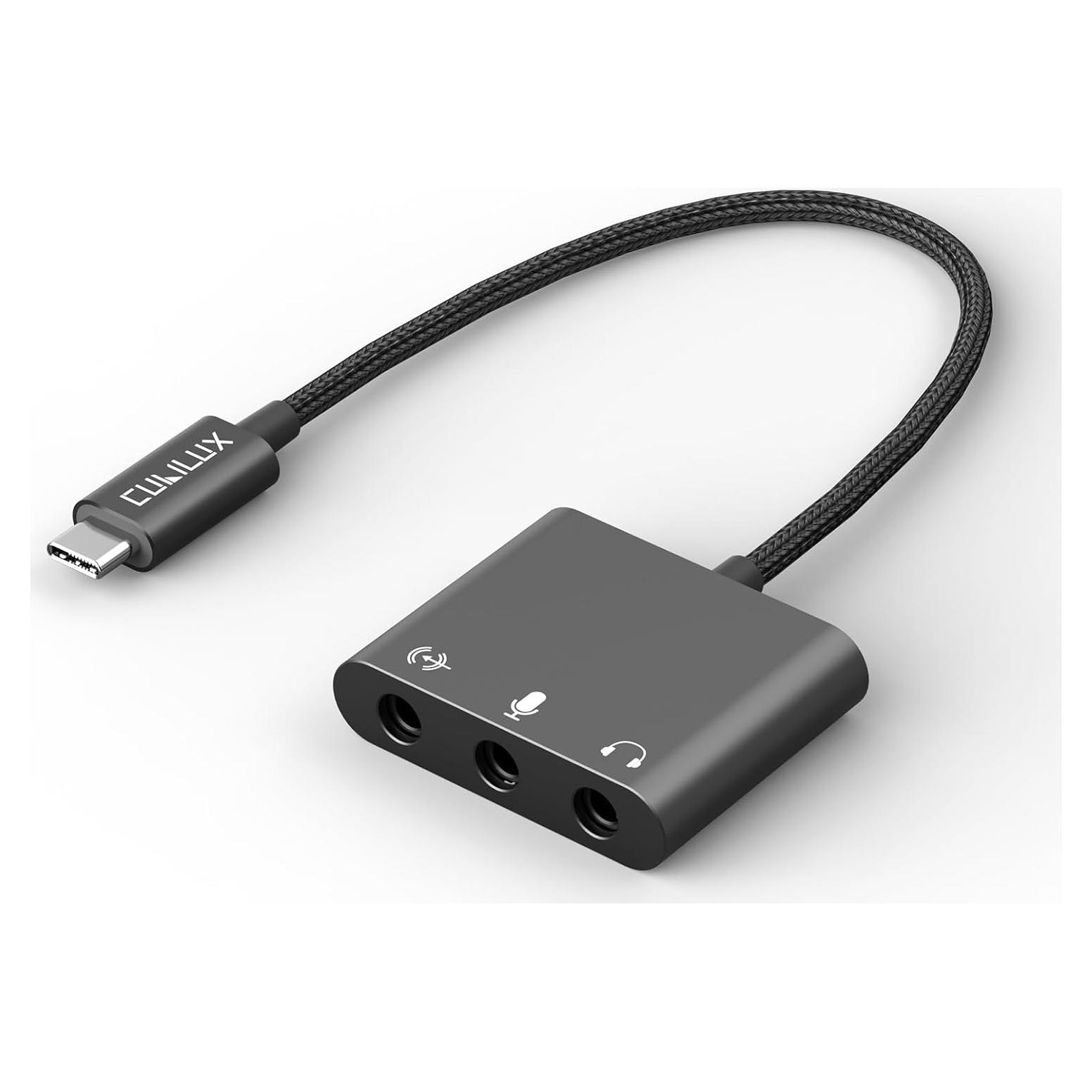 Adaptador Cubilux USB C a 3.5mm para Grabación y Monitoreo
