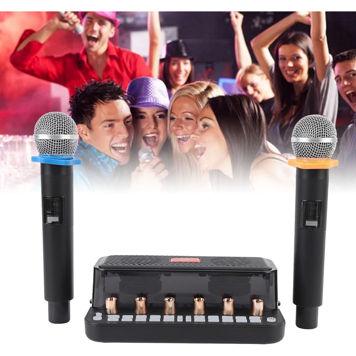 Sistema de Mezclador de Karaoke Inalámbrico Bewinner con 2 Micrófonos