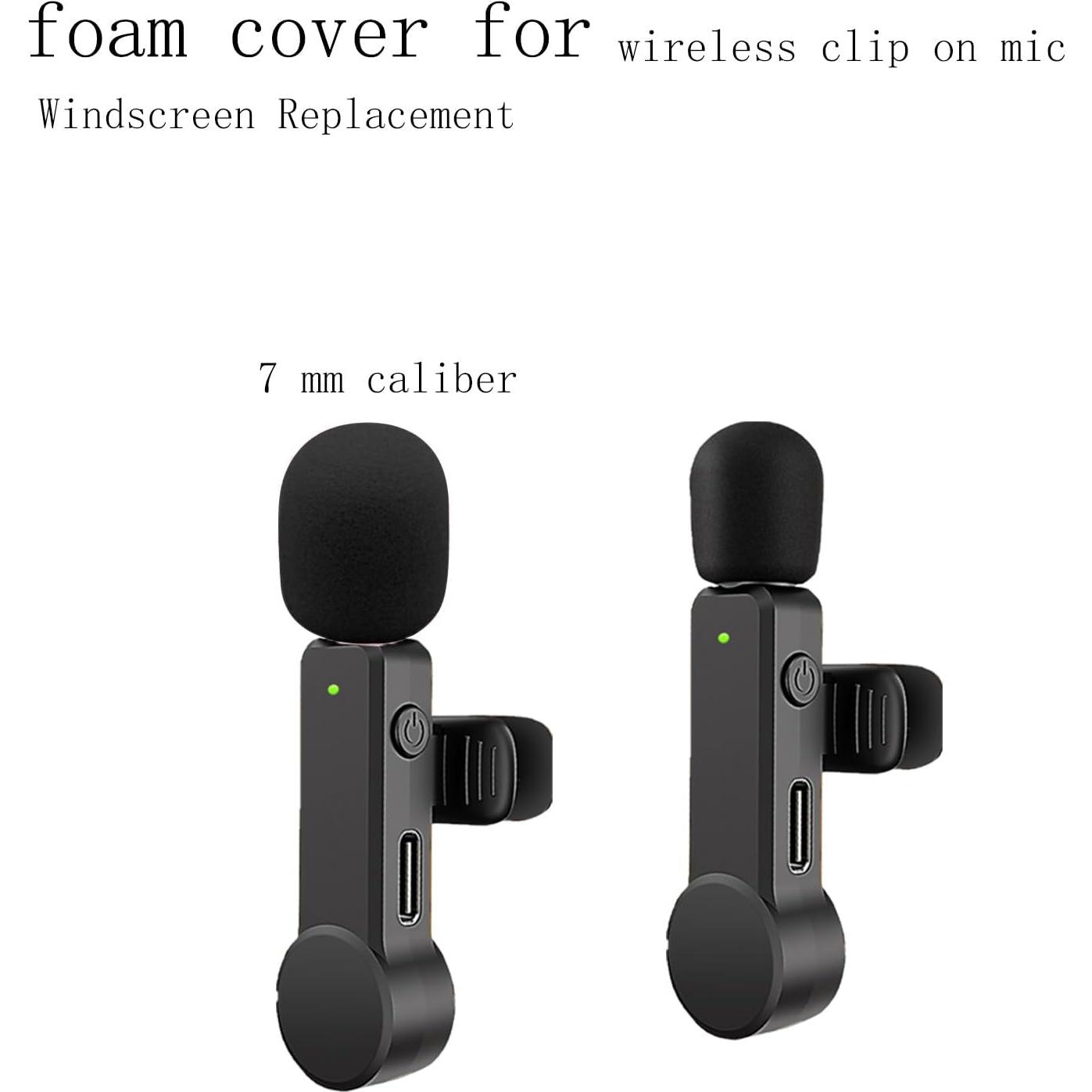 Paquete de 2 Micrófonos Lavalier Inalámbricos Mini para iPhone y Android