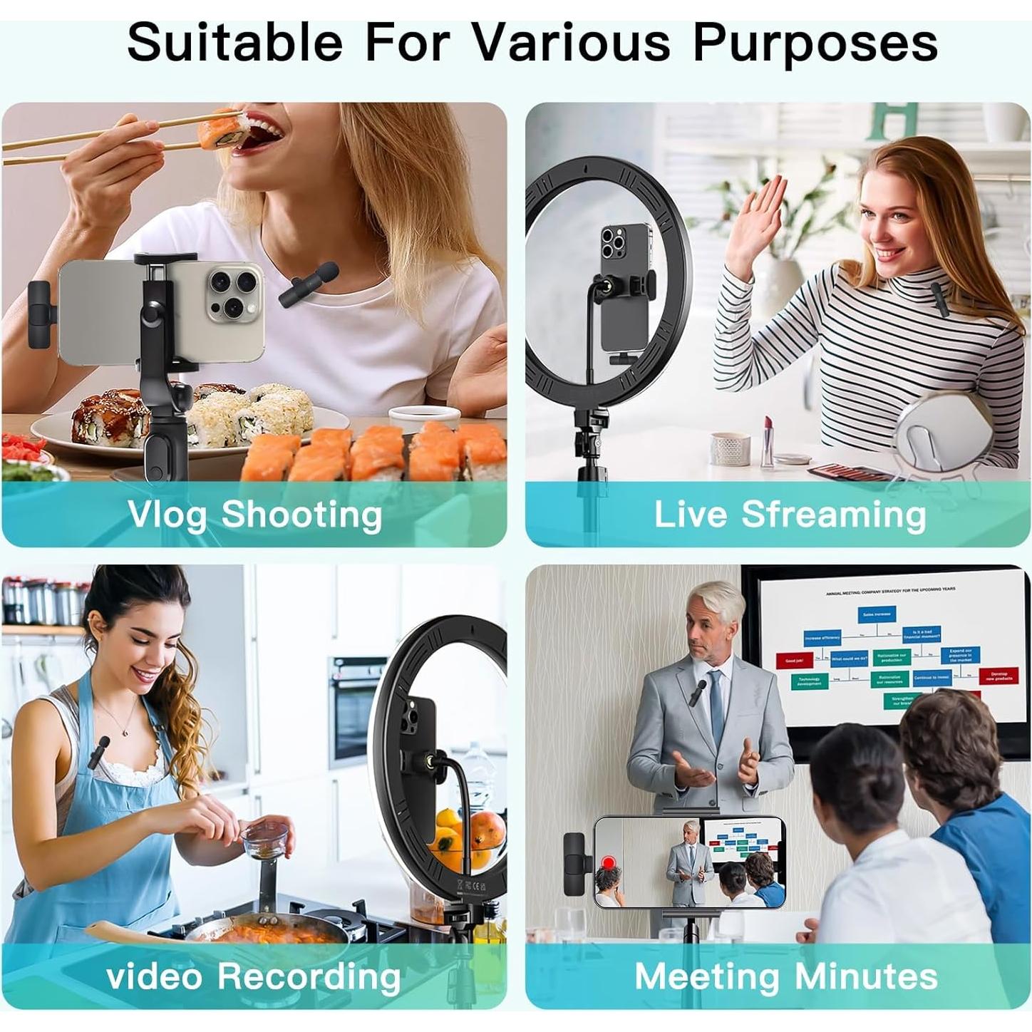 Micrófono Lavalier Inalámbrico Memodecruit K9 para iPhone/iPad