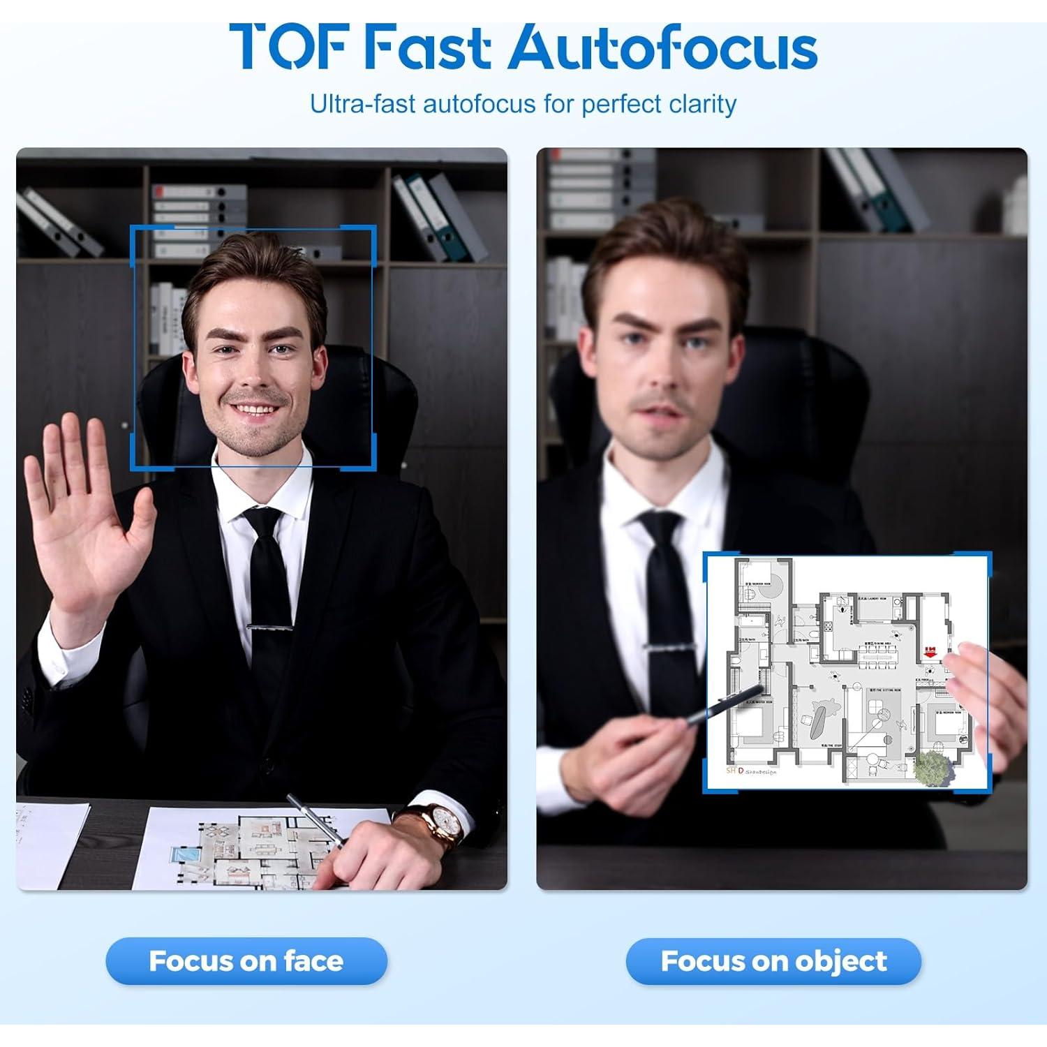 Cámara Web 4K Galyimage con Luz de Anillo y Micrófono